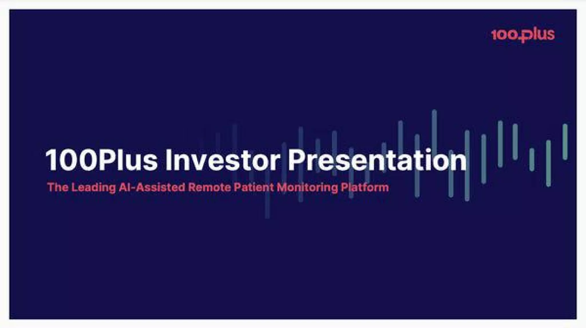 100plus pitch deck slide 1