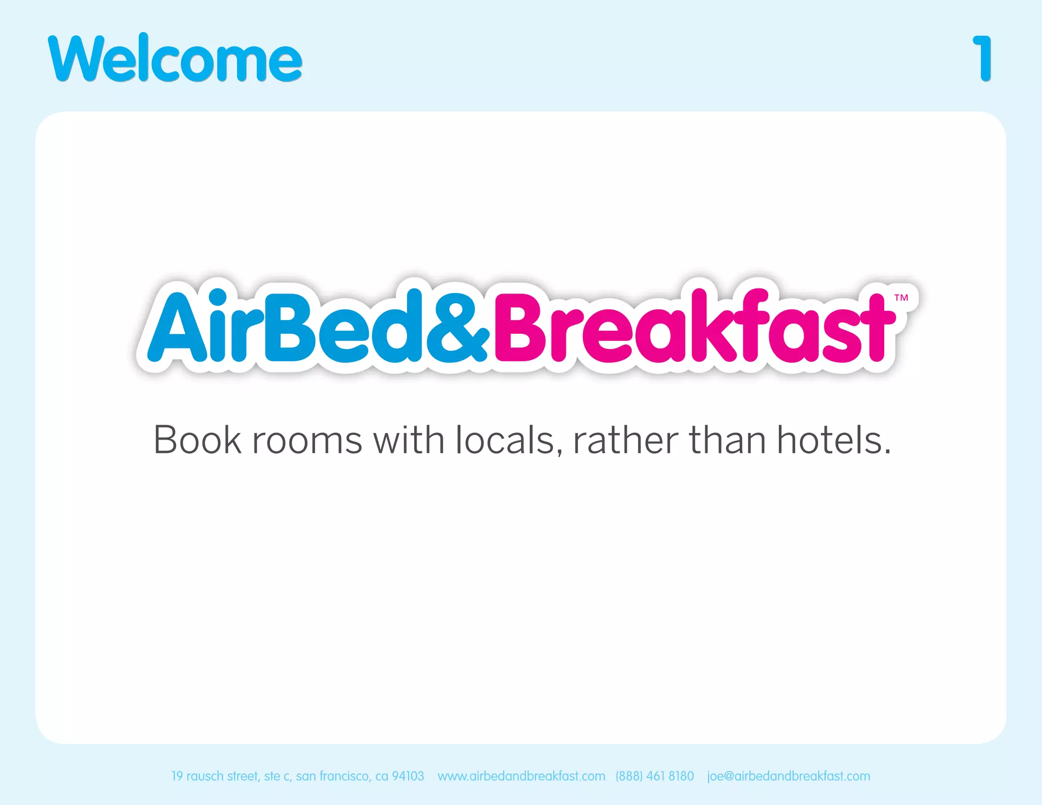 Airbnb pitch deck slide 1