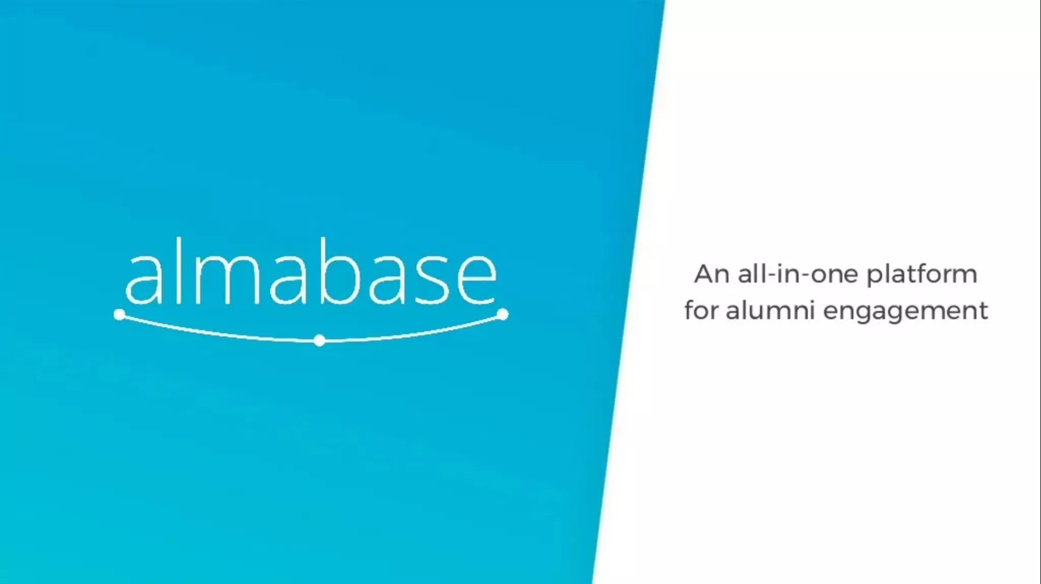 Almabase pitch deck slide 1