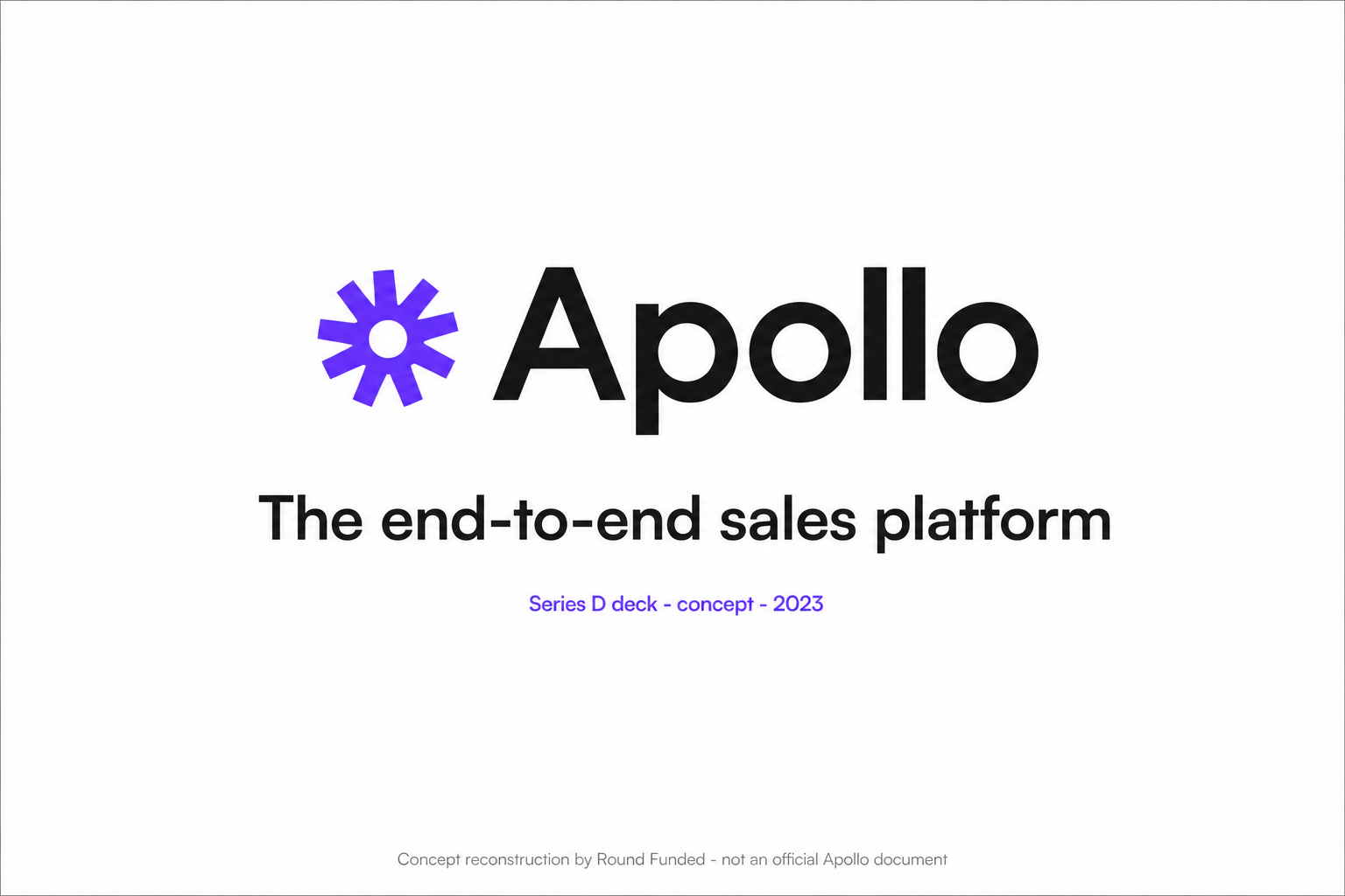 Apollo pitch deck slide 1