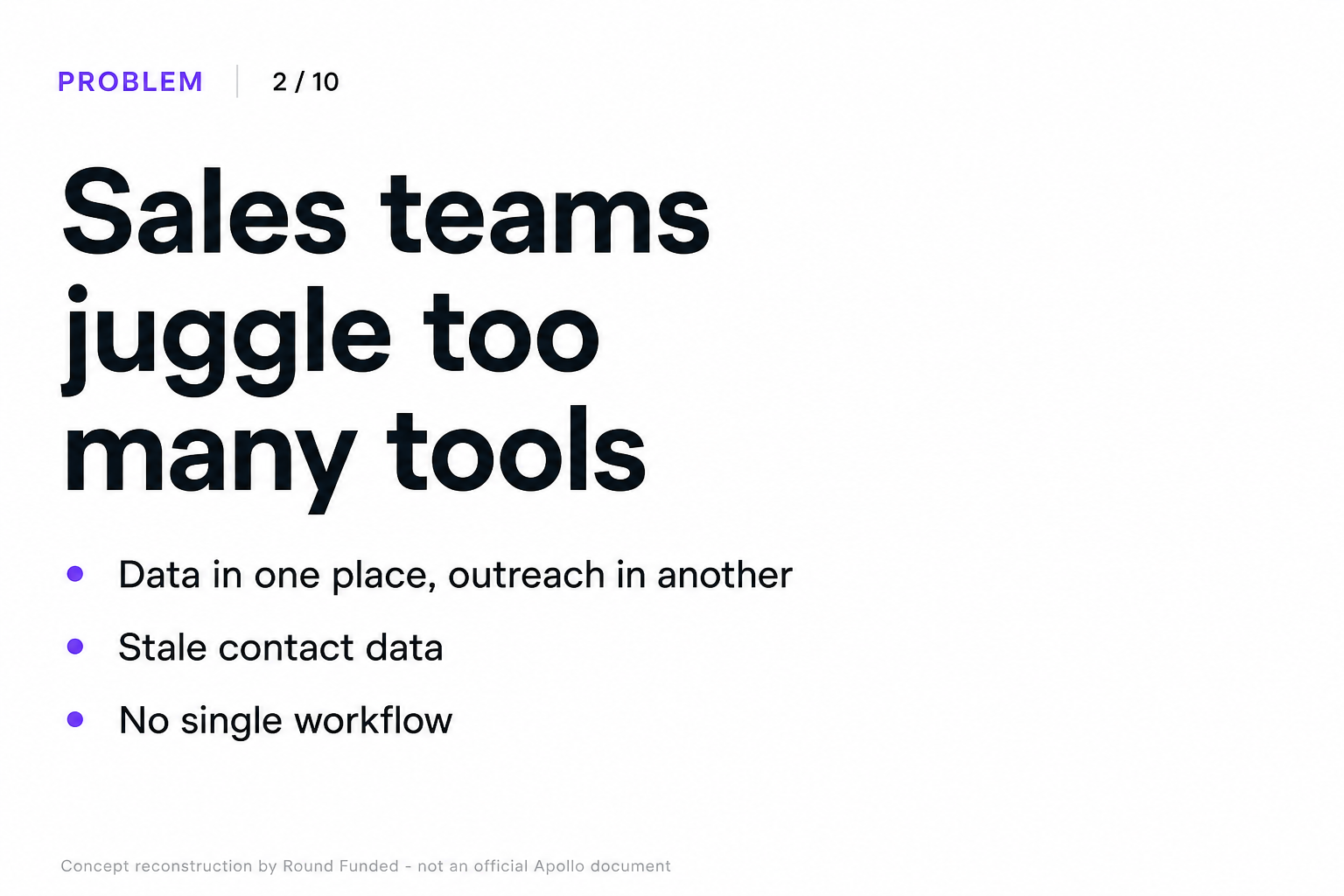 Apollo pitch deck slide 2