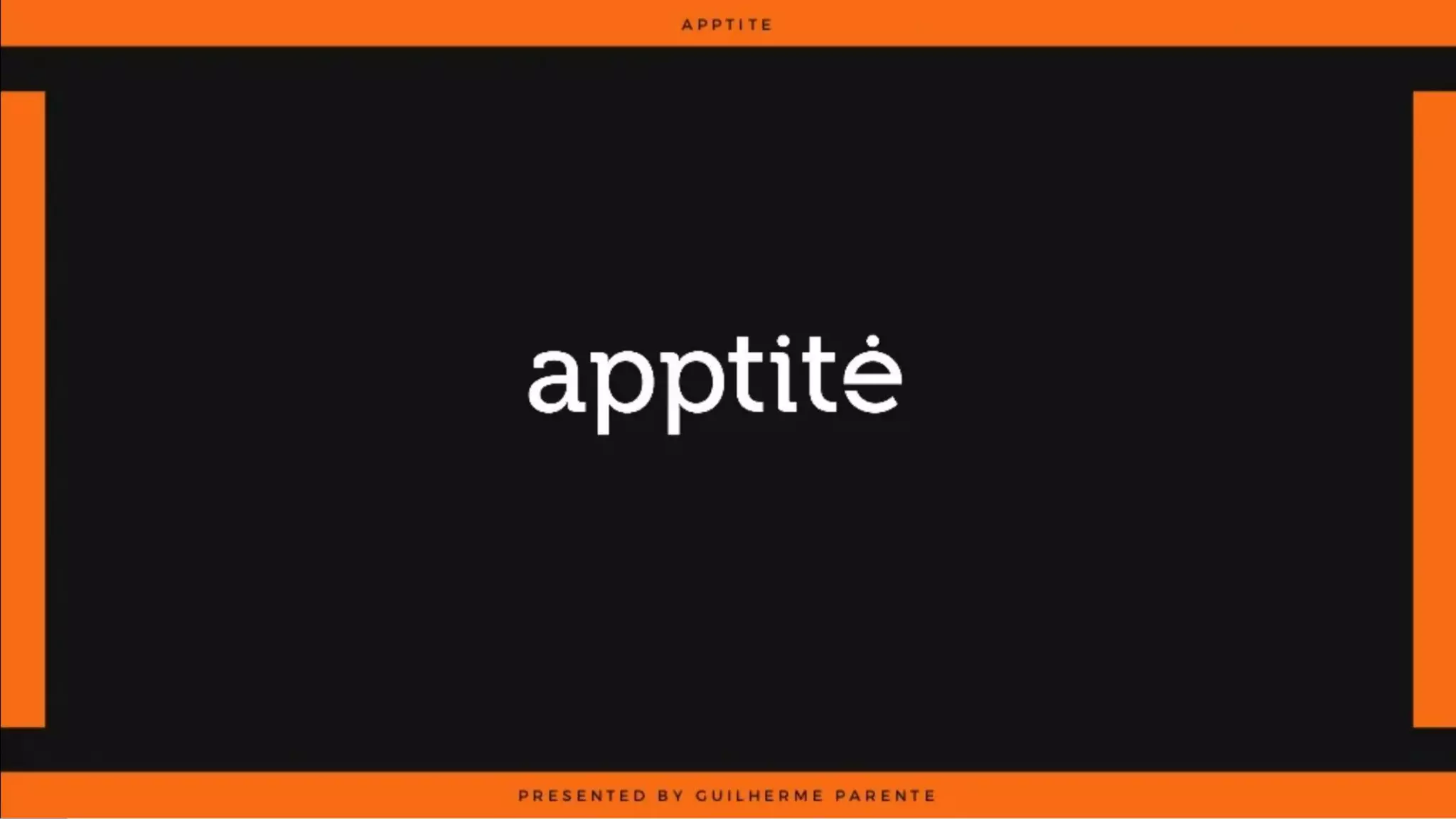 Apptite pitch deck slide 1