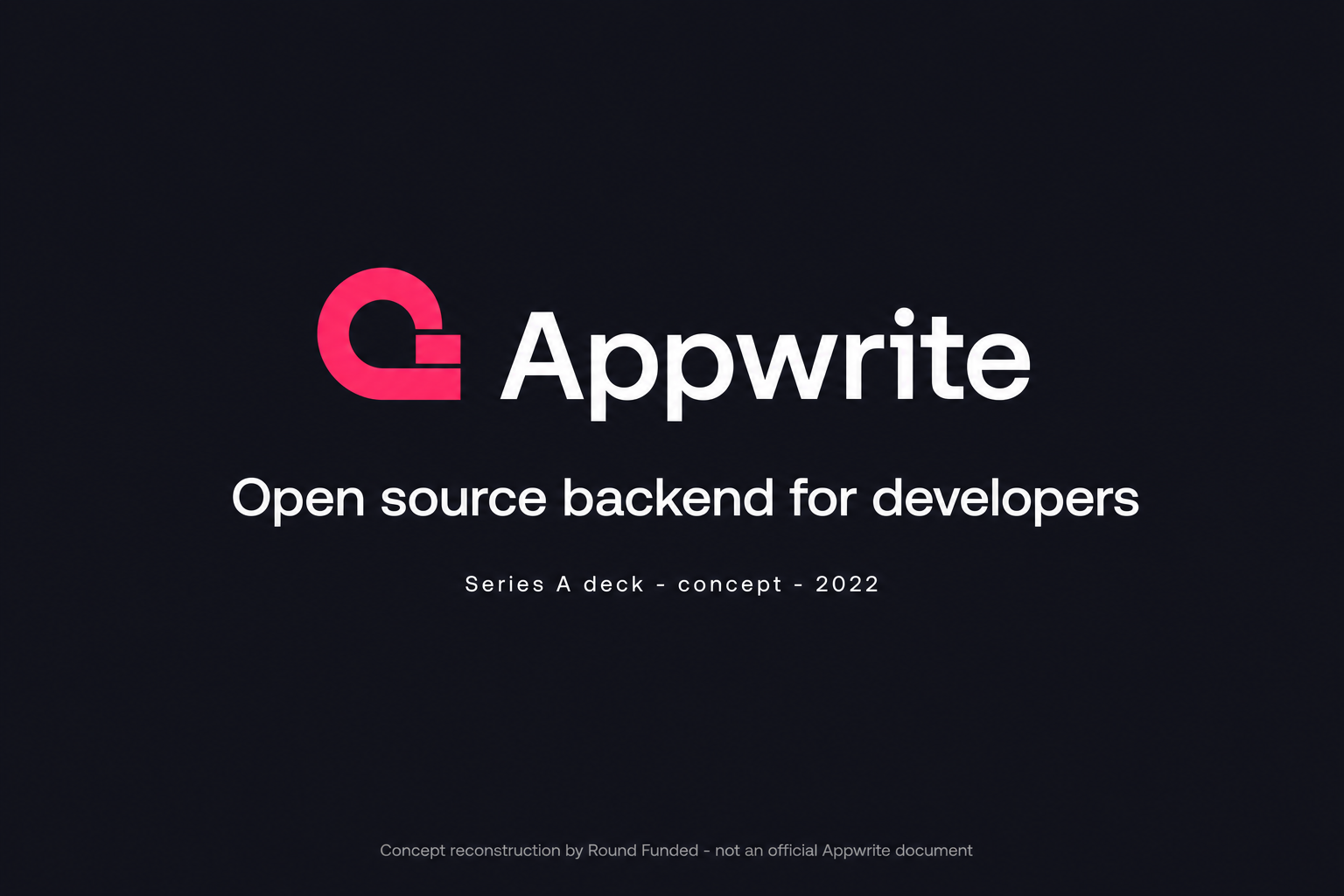 Appwrite pitch deck slide 1