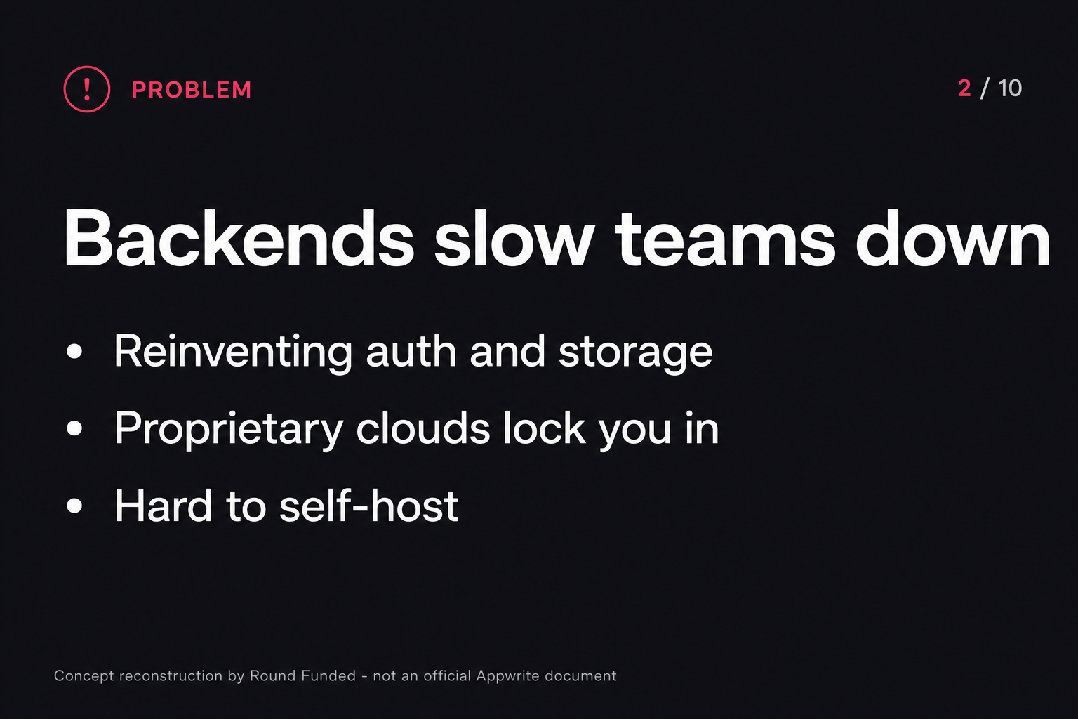 Appwrite pitch deck slide 2