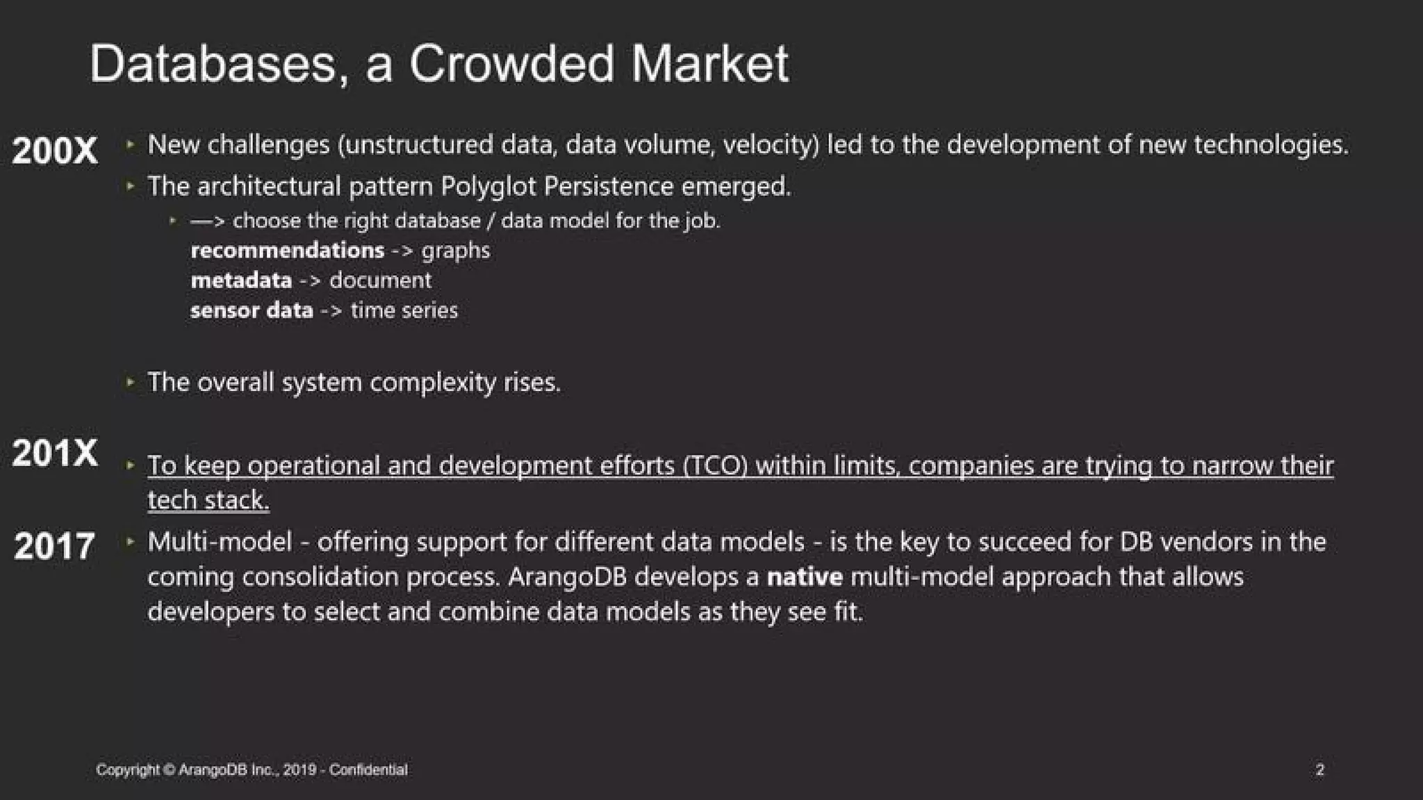 ArangoDB pitch deck slide 2