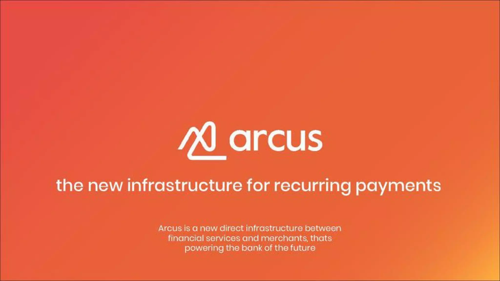 Arcus pitch deck slide 1