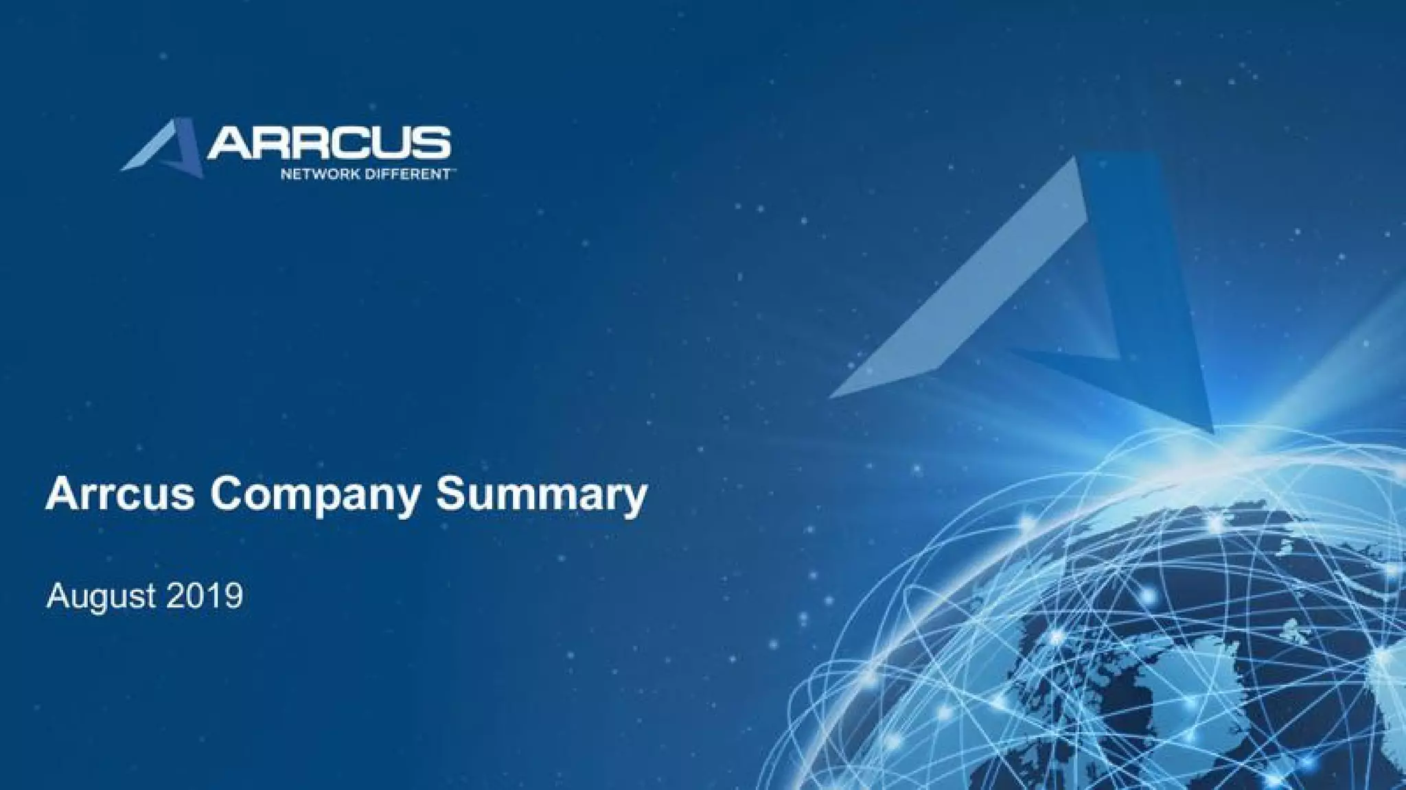 Arrcus pitch deck slide 1