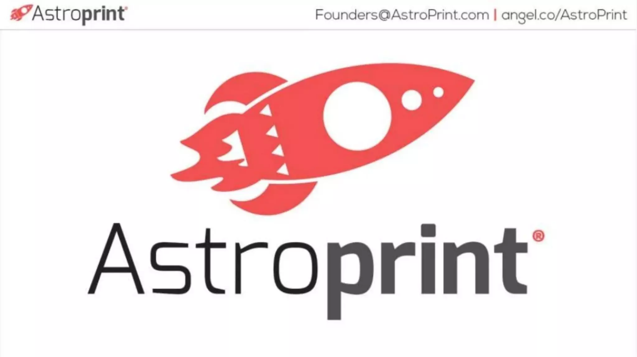Astroprint pitch deck slide 1