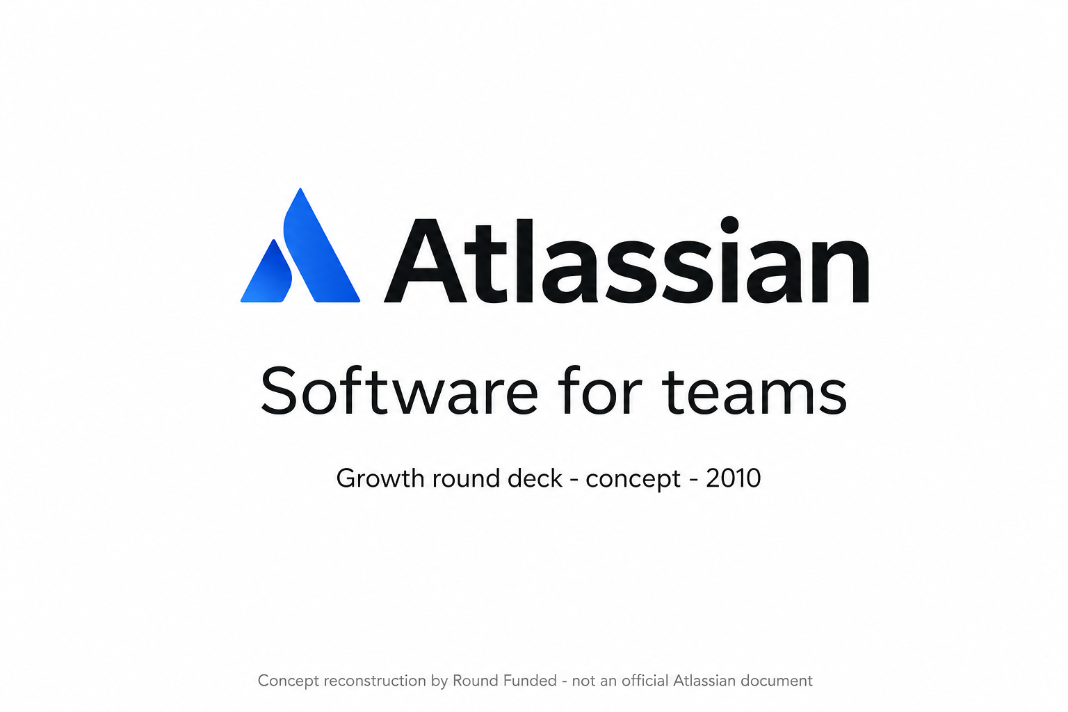 Atlassian pitch deck slide 1