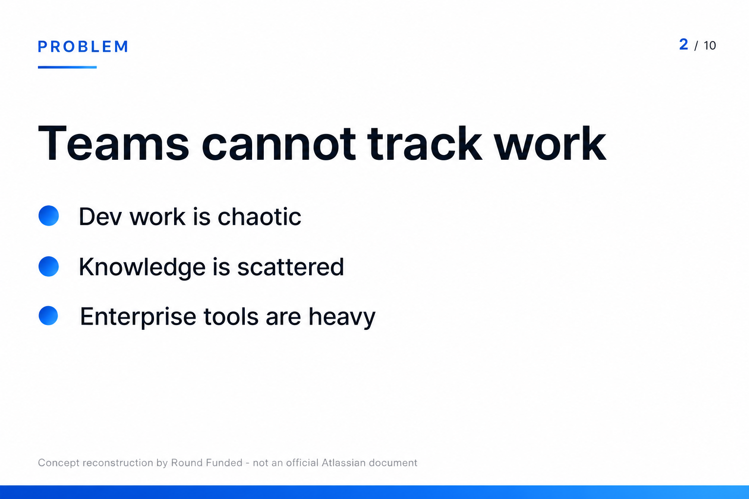 Atlassian pitch deck slide 2