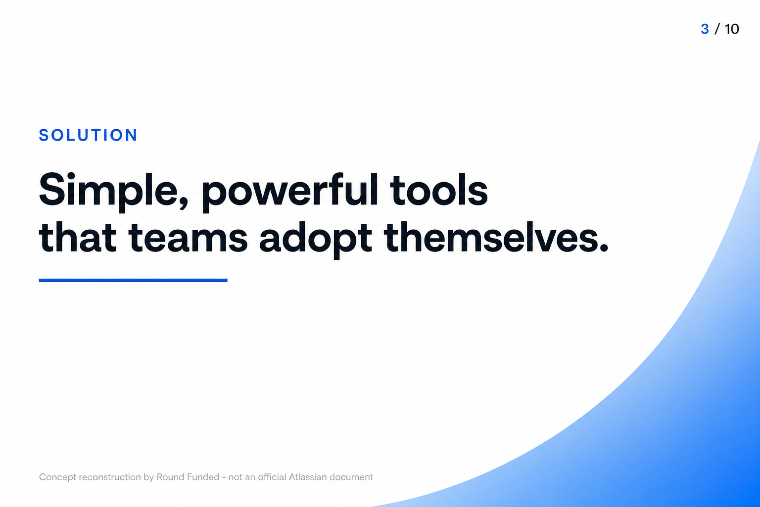 Atlassian pitch deck slide 3