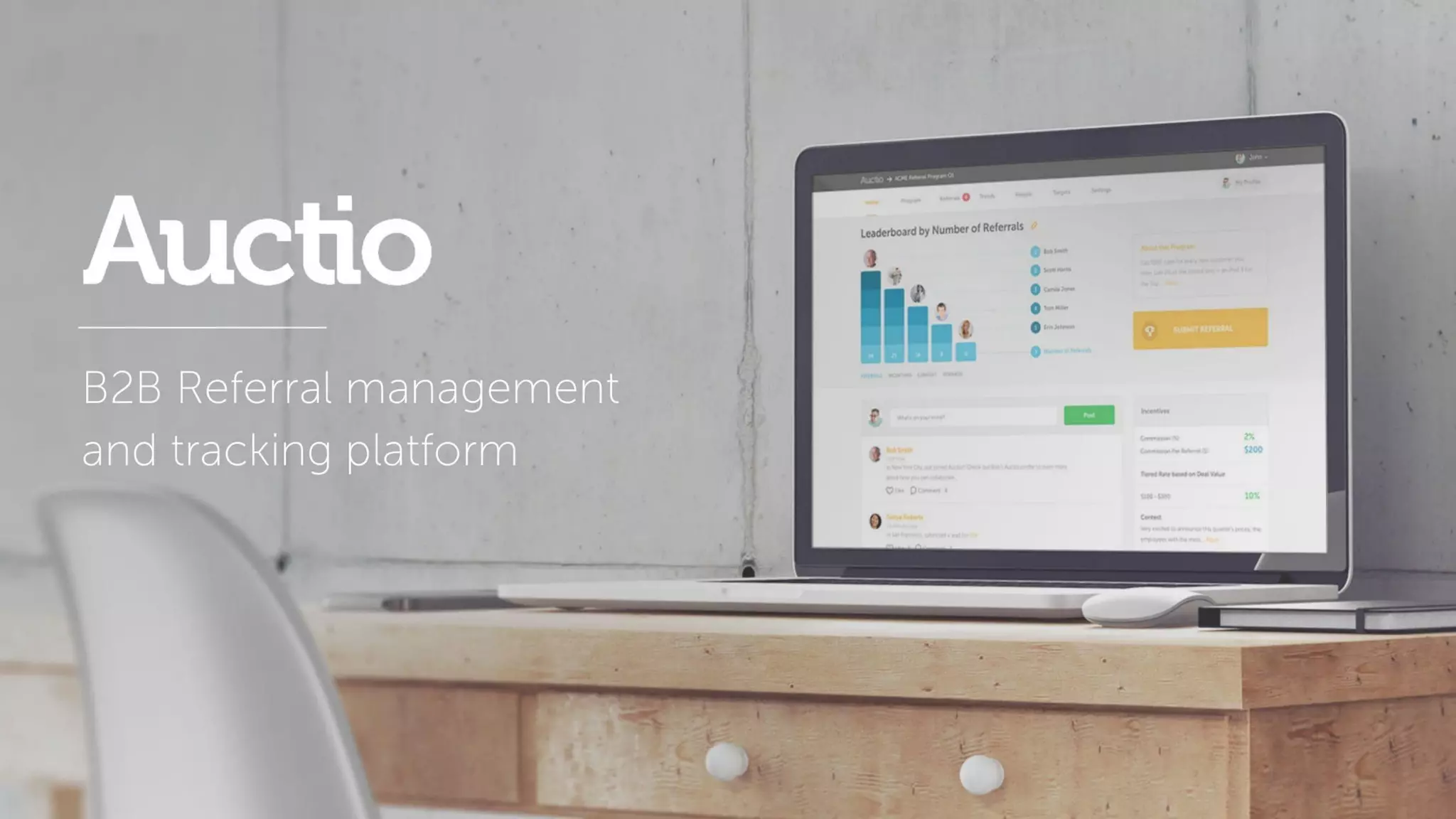 Auctio pitch deck slide 1