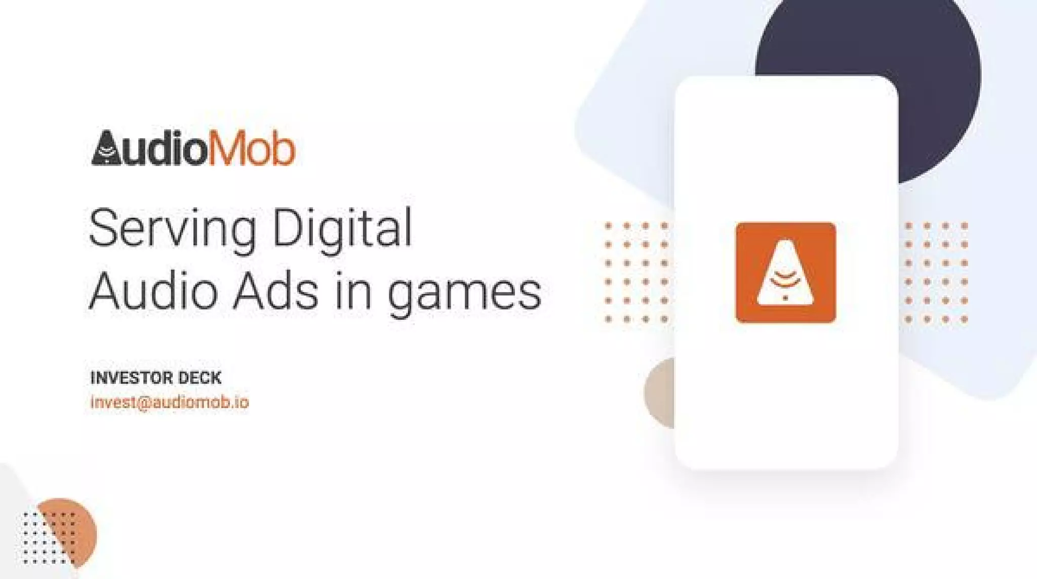 Audiomob pitch deck slide 1