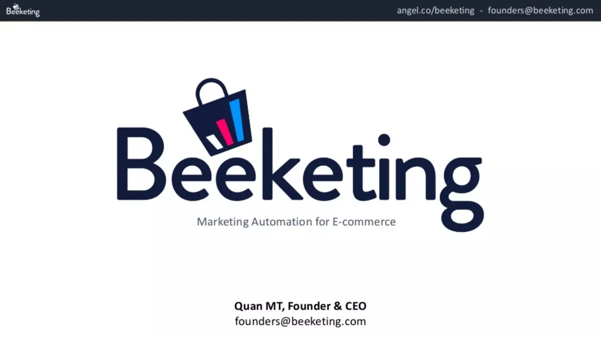 Beeketing pitch deck slide 1