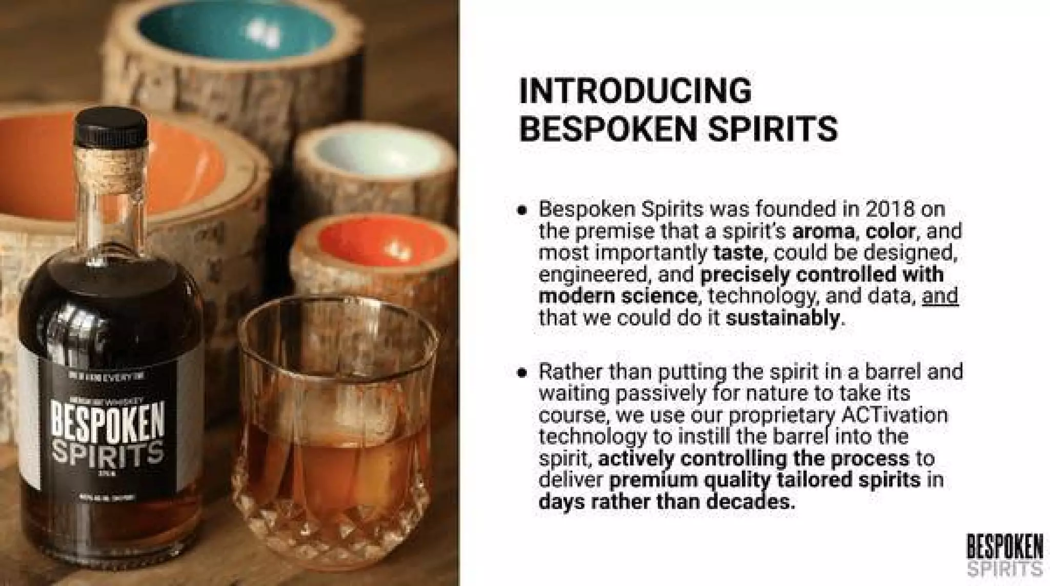 Bespoken Spirits pitch deck slide 3