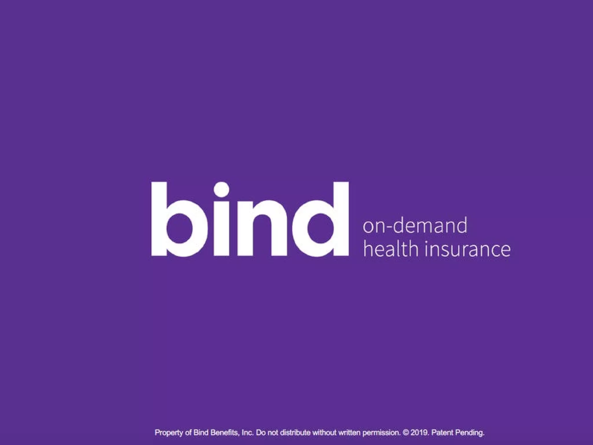 Bind pitch deck slide 1