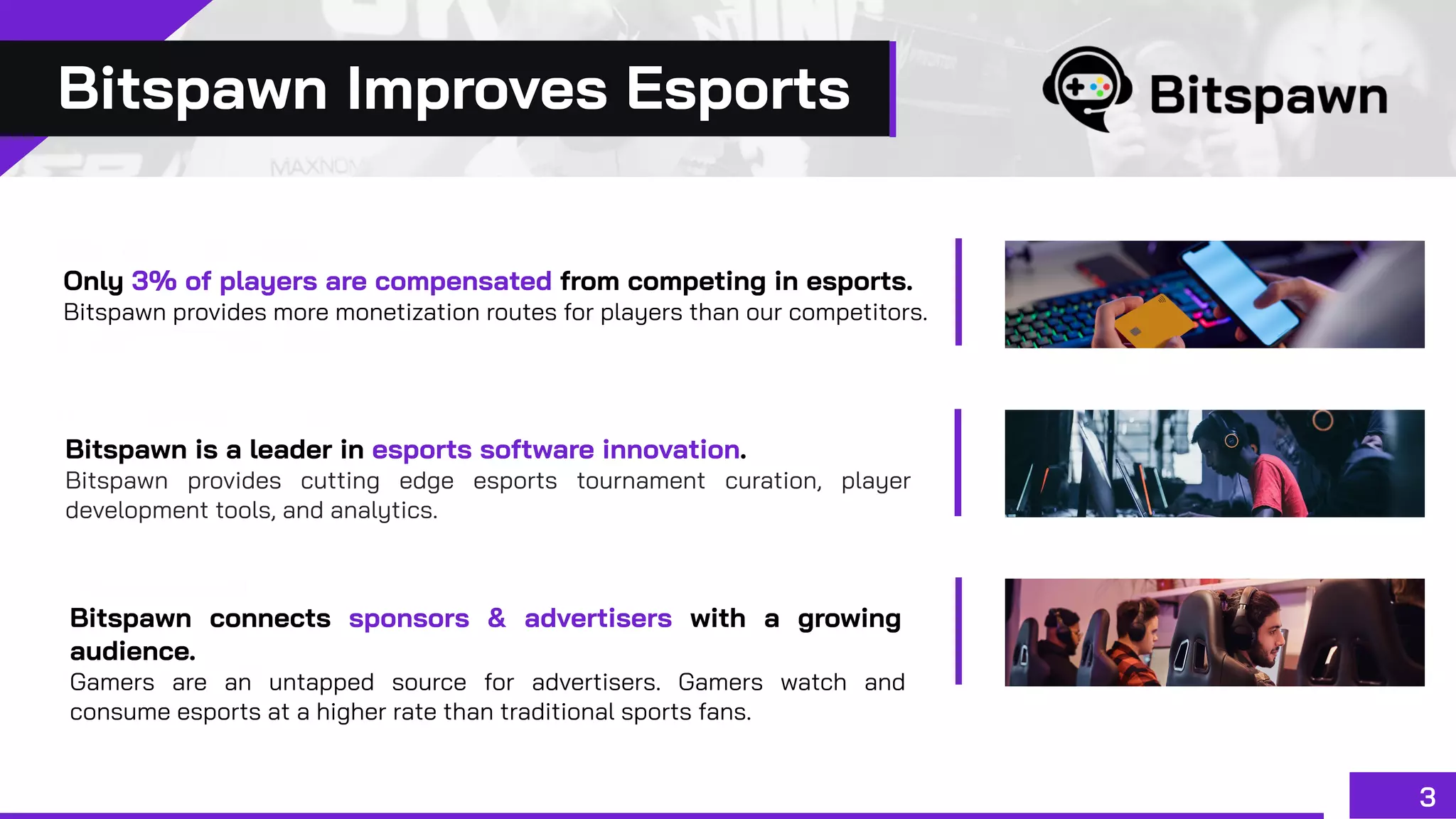 Bitspawn pitch deck slide 3