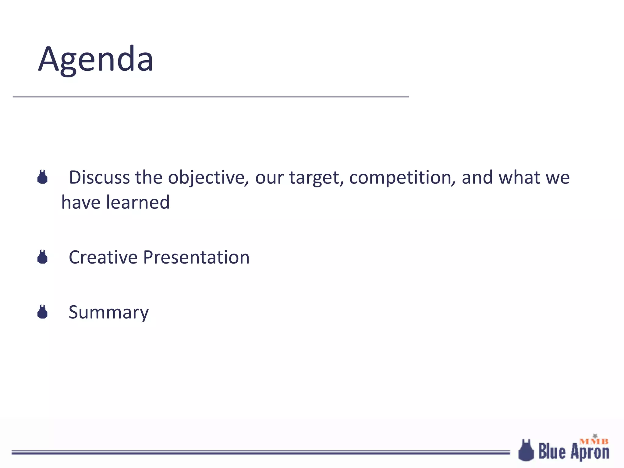 Blue Apron pitch deck slide 2