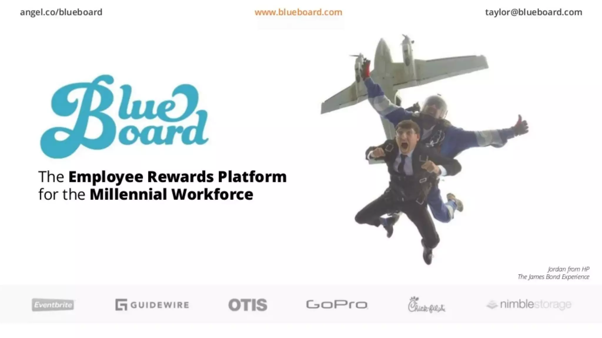 Blueboard pitch deck slide 1