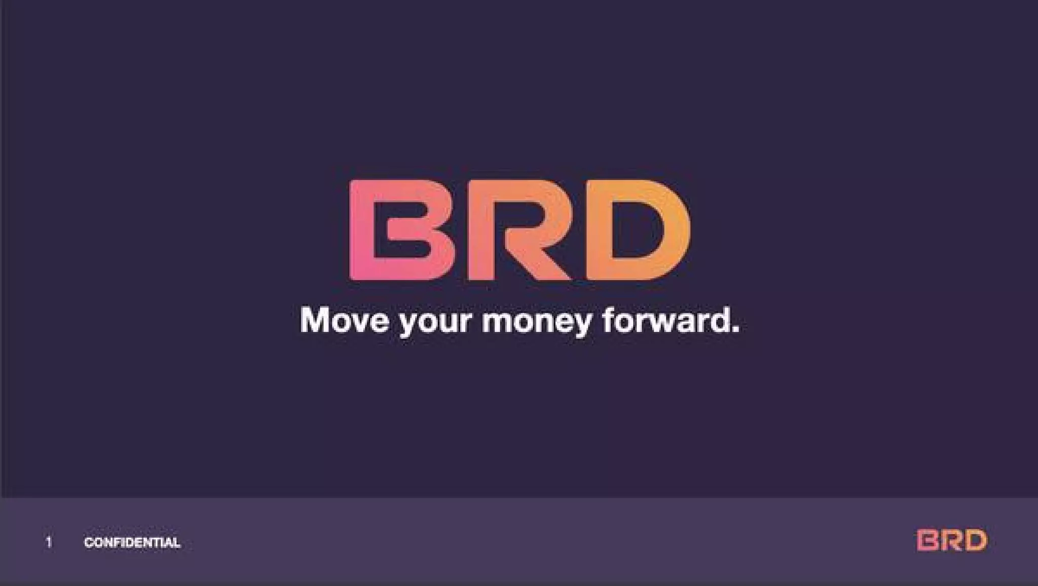 Brd pitch deck slide 1