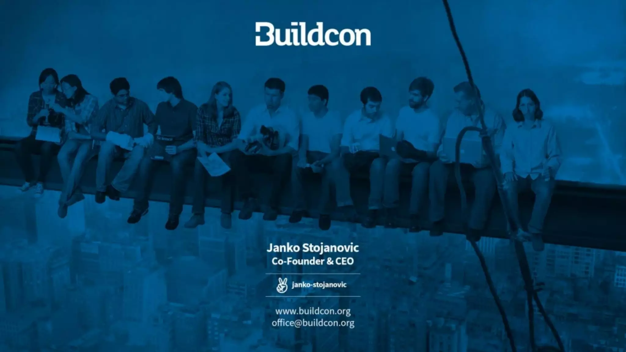 Buildcon pitch deck slide 1