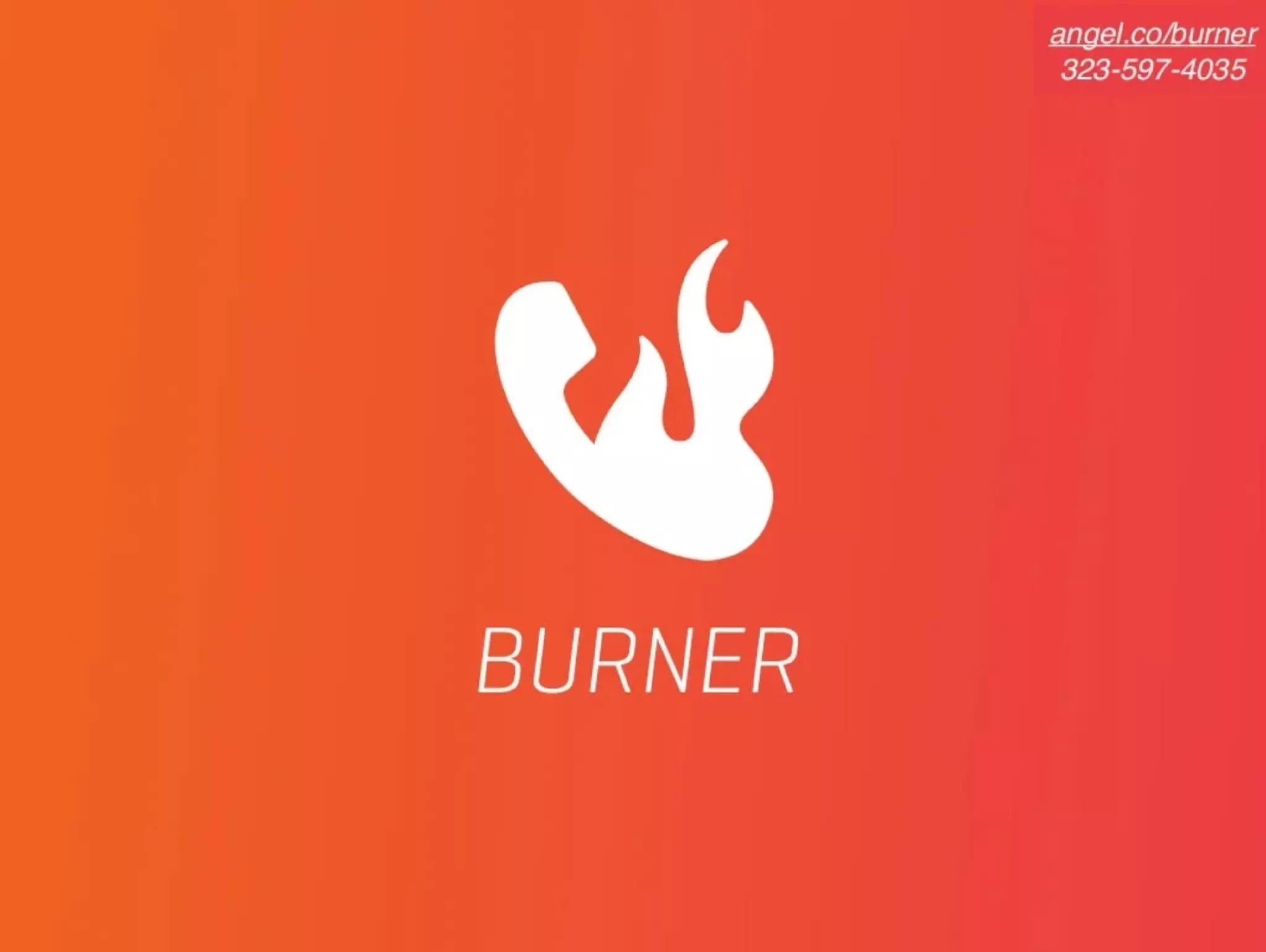 Burner pitch deck slide 1