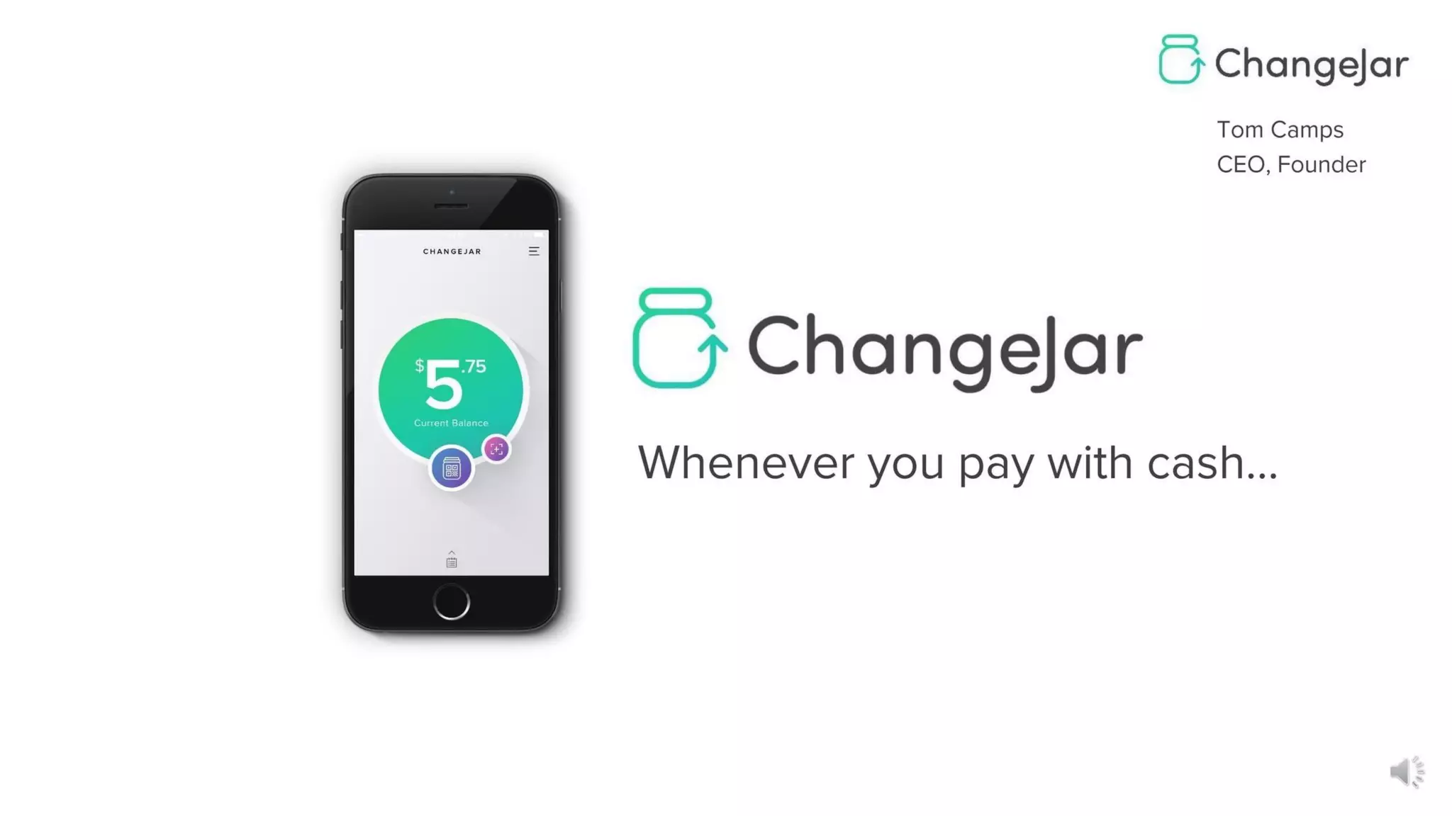 Changejar pitch deck slide 1