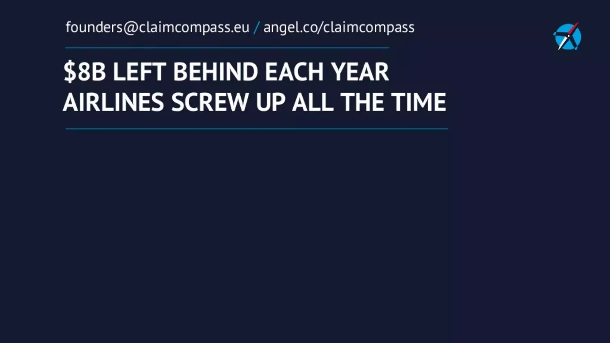 Claim Compass pitch deck slide 3