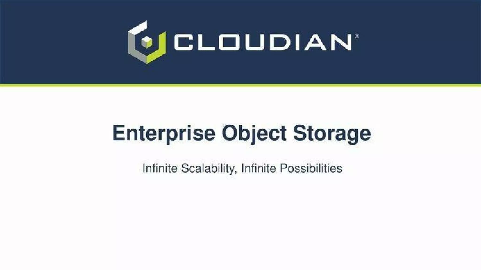 Cloudian pitch deck slide 1