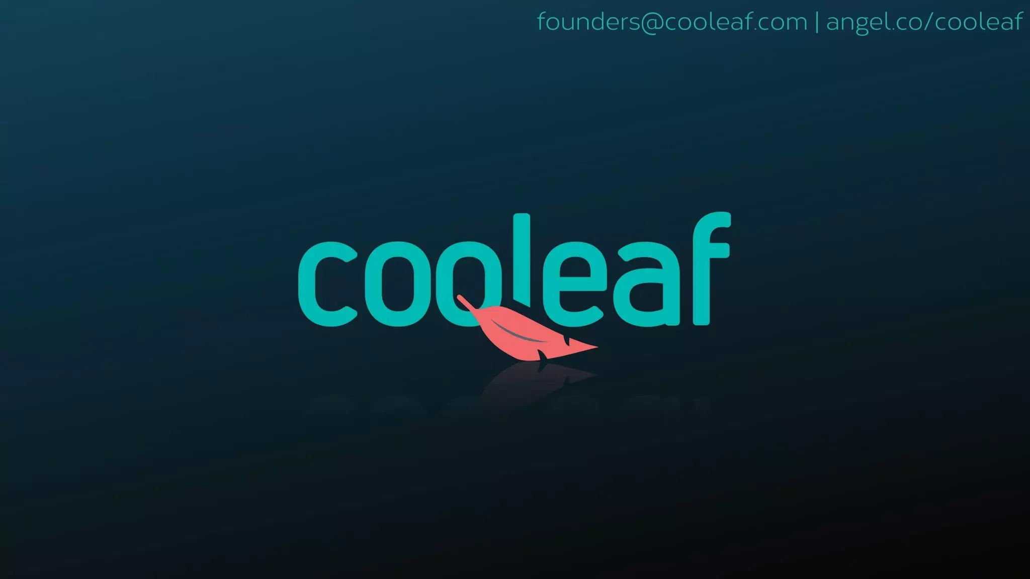 Cooleaf pitch deck slide 1