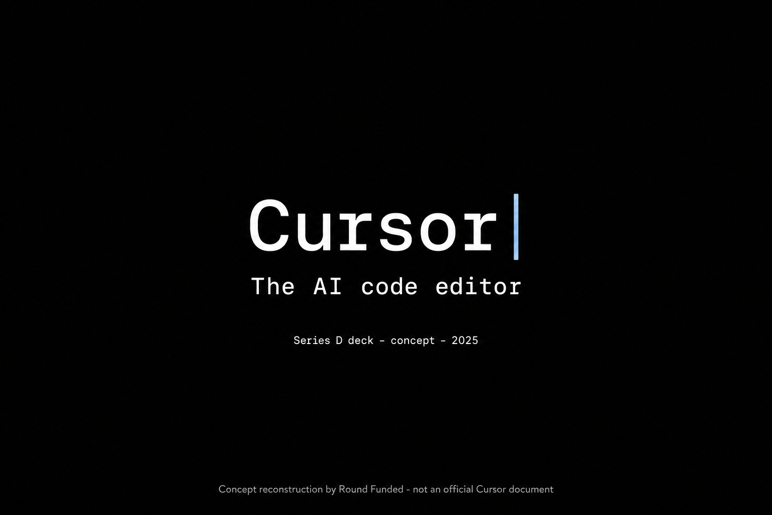 Cursor pitch deck slide 1