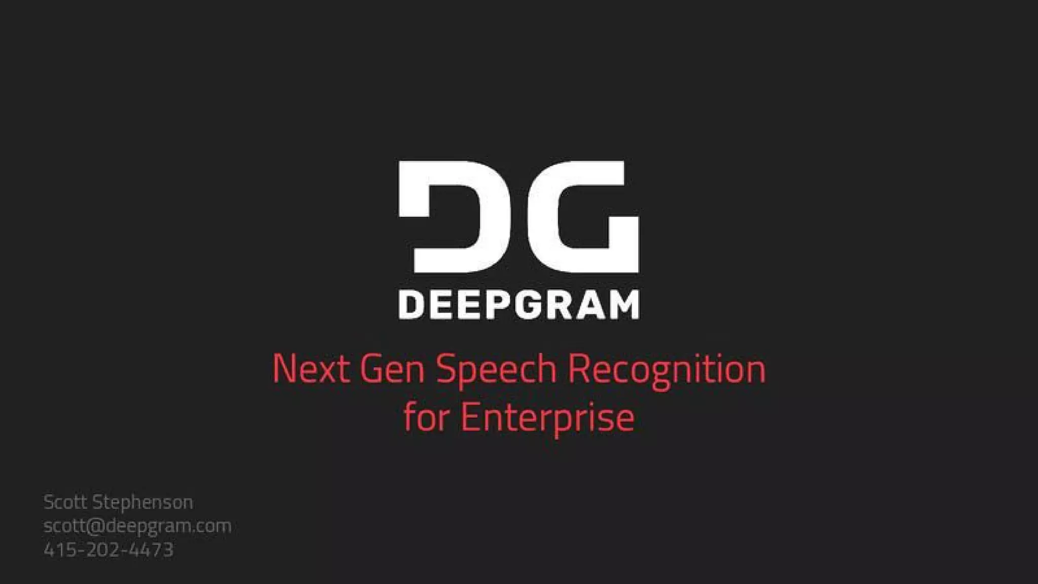 Deepgram pitch deck slide 1