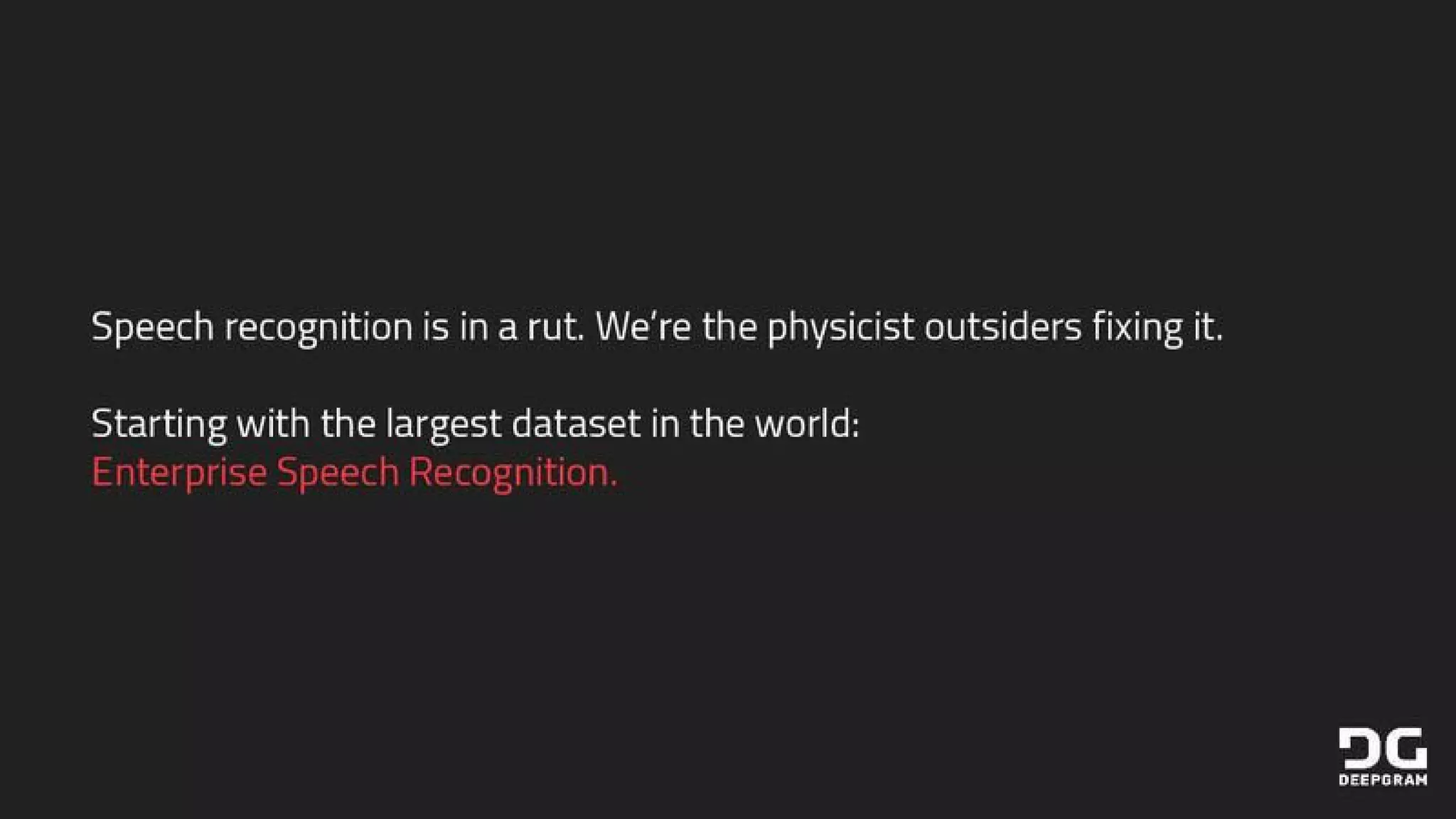 Deepgram pitch deck slide 2
