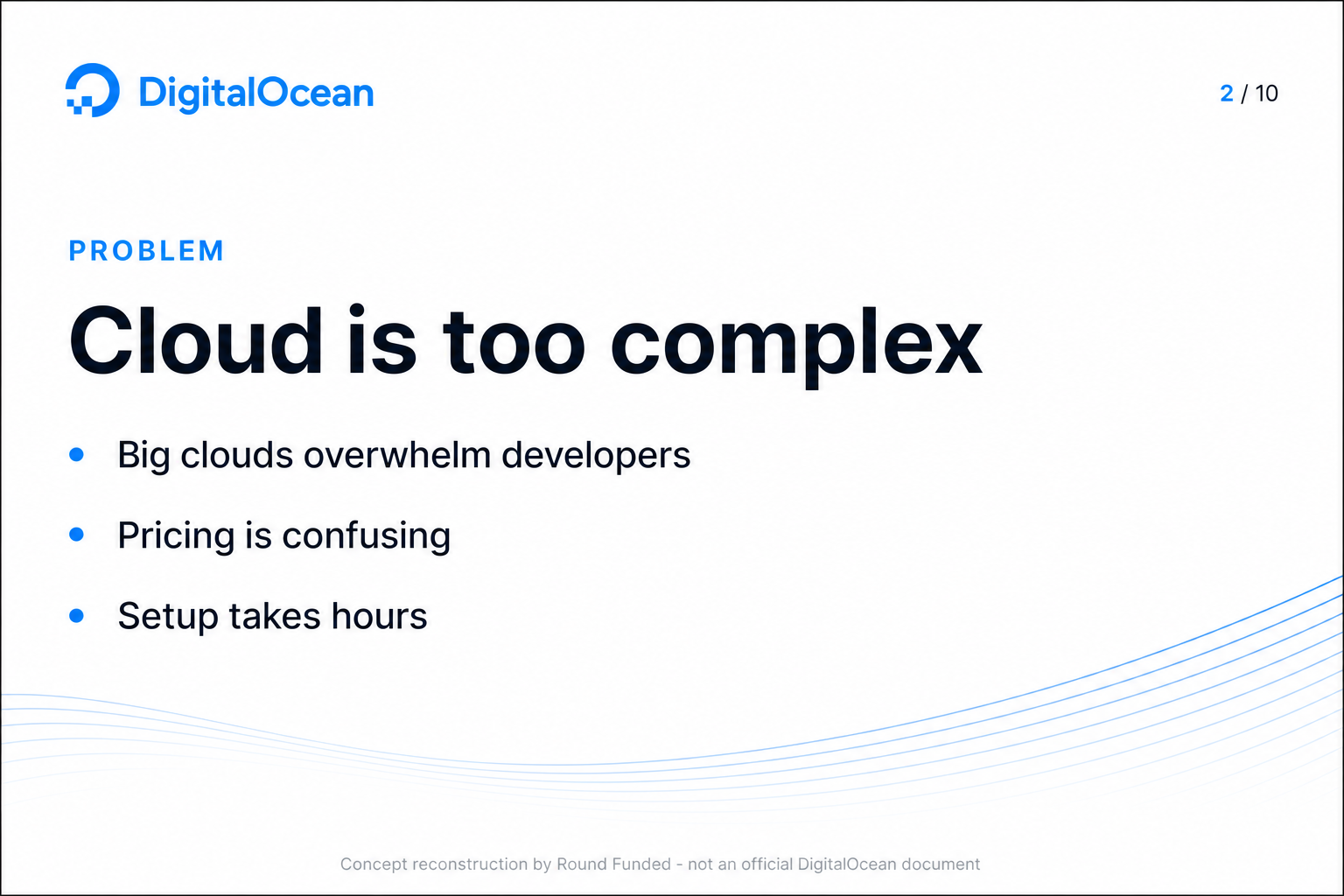 DigitalOcean pitch deck slide 2