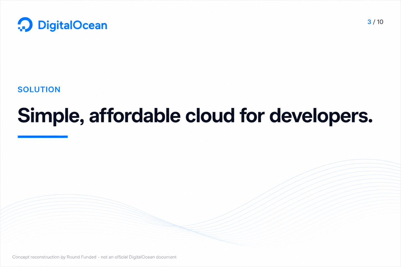 DigitalOcean pitch deck slide 3