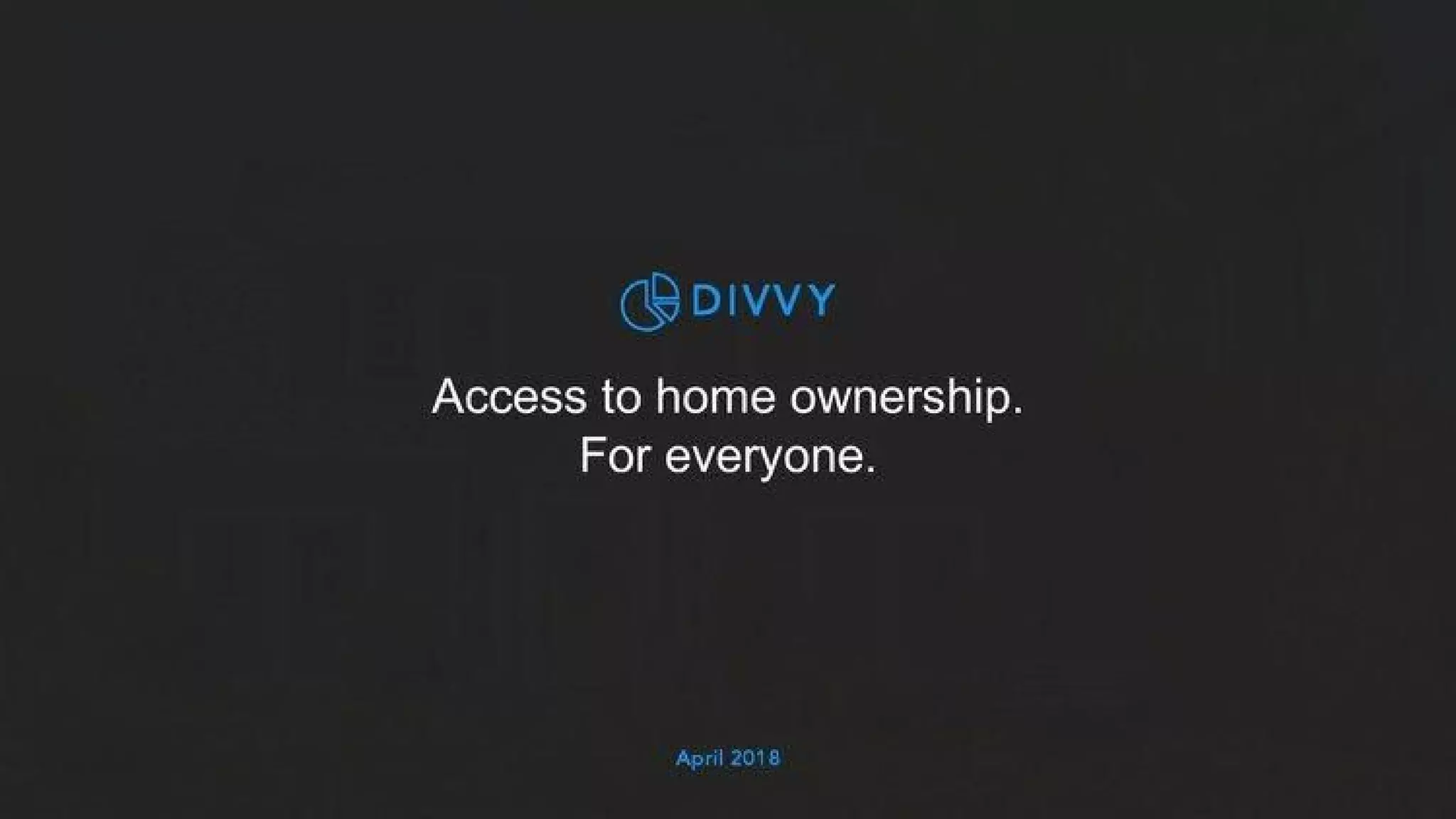 Divvy Homes pitch deck slide 1