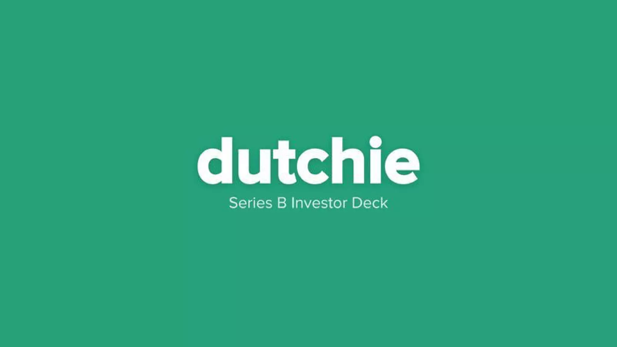 Dutchie pitch deck slide 1