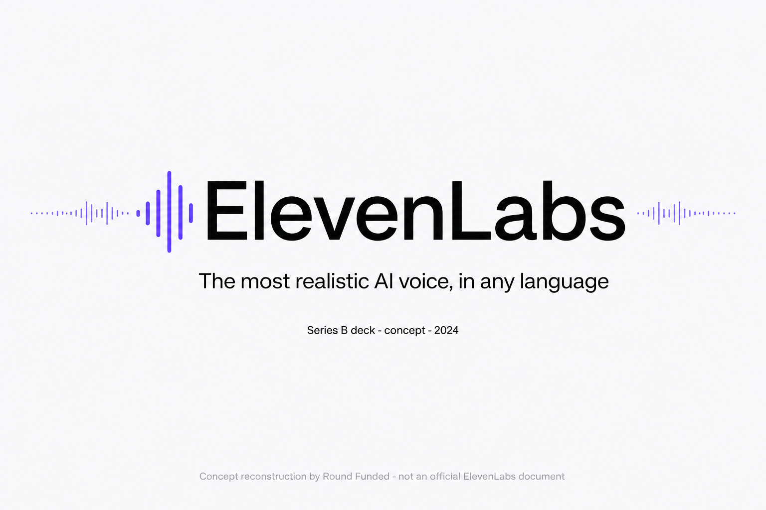 ElevenLabs pitch deck slide 1