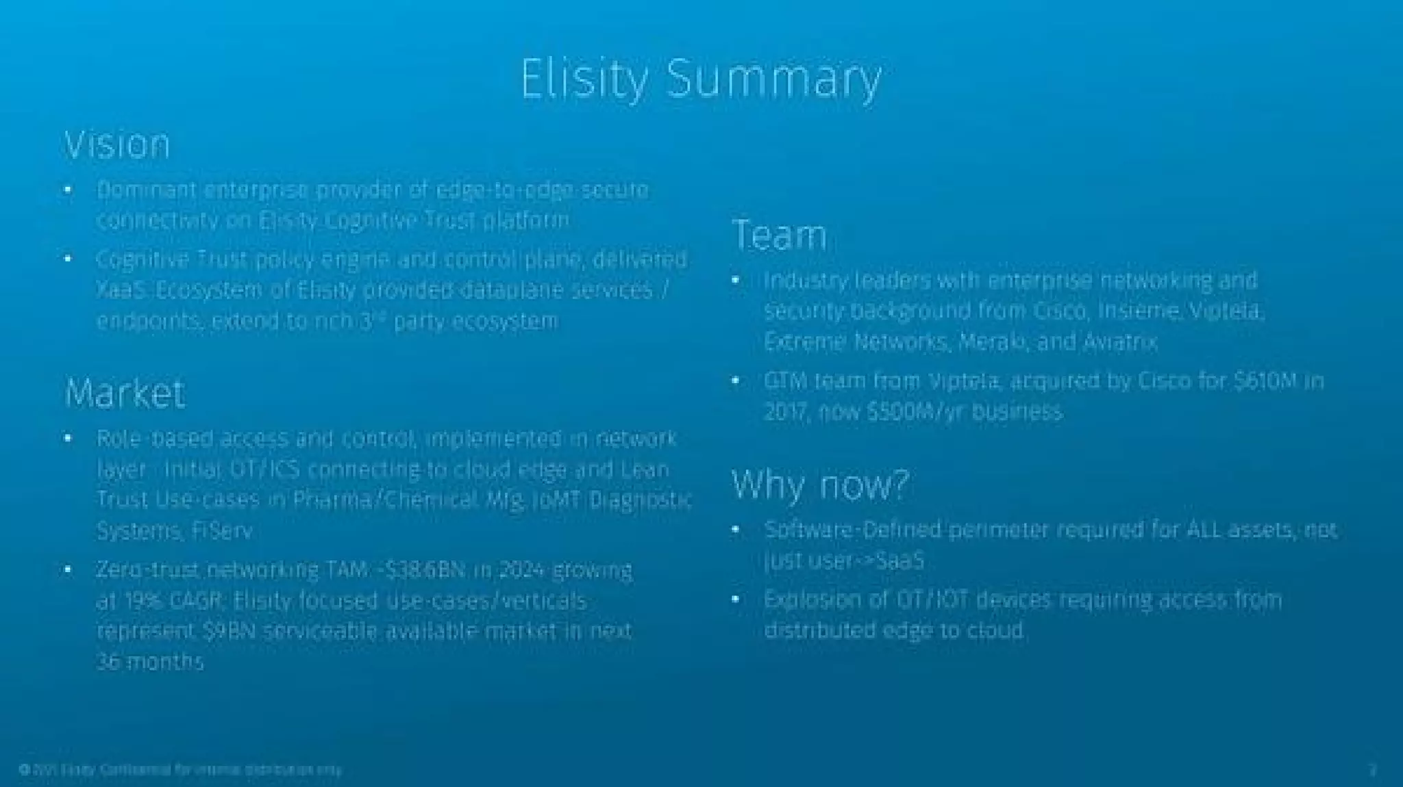 Elisity pitch deck slide 2