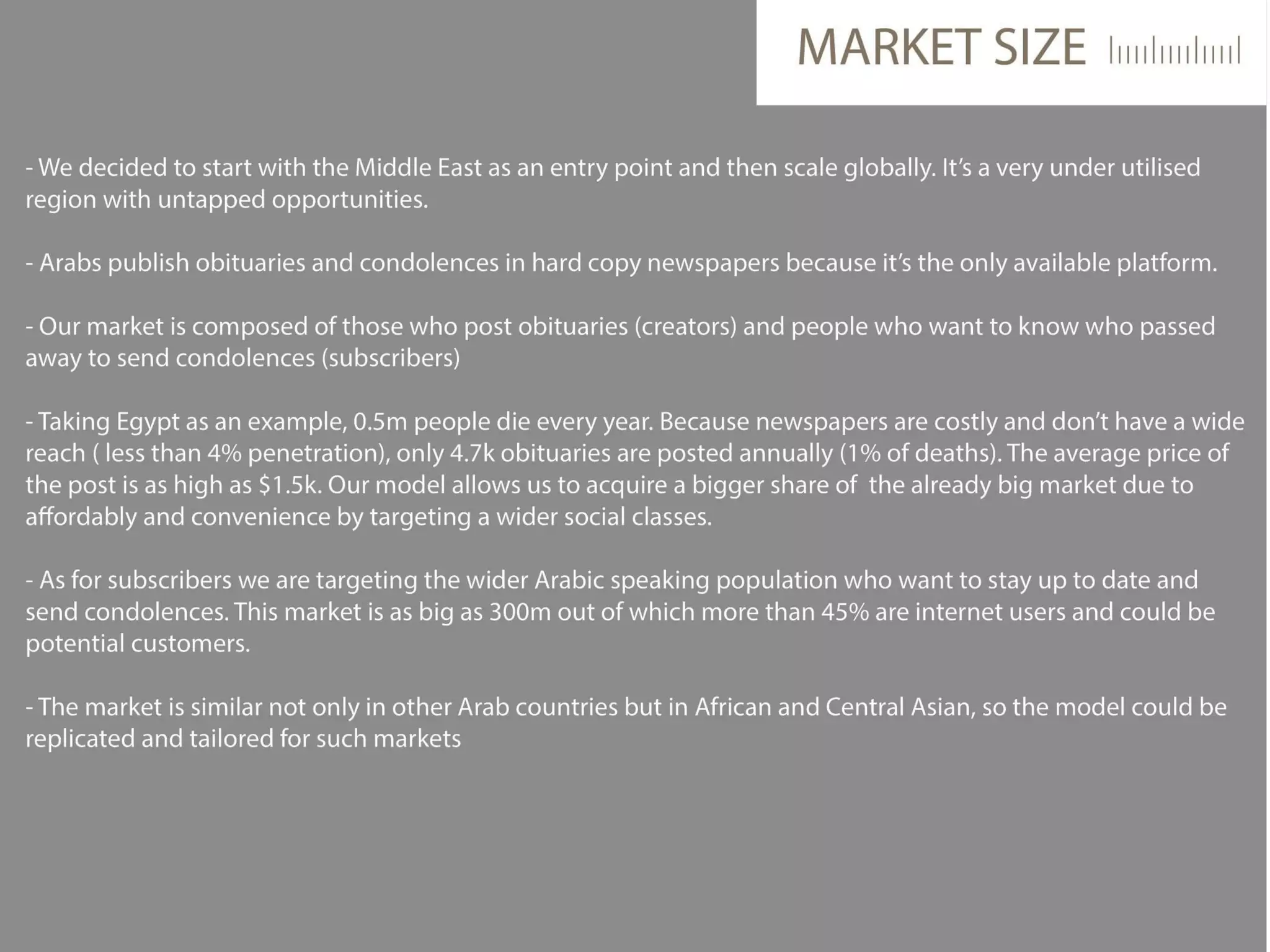 Elwafeyat pitch deck slide 3