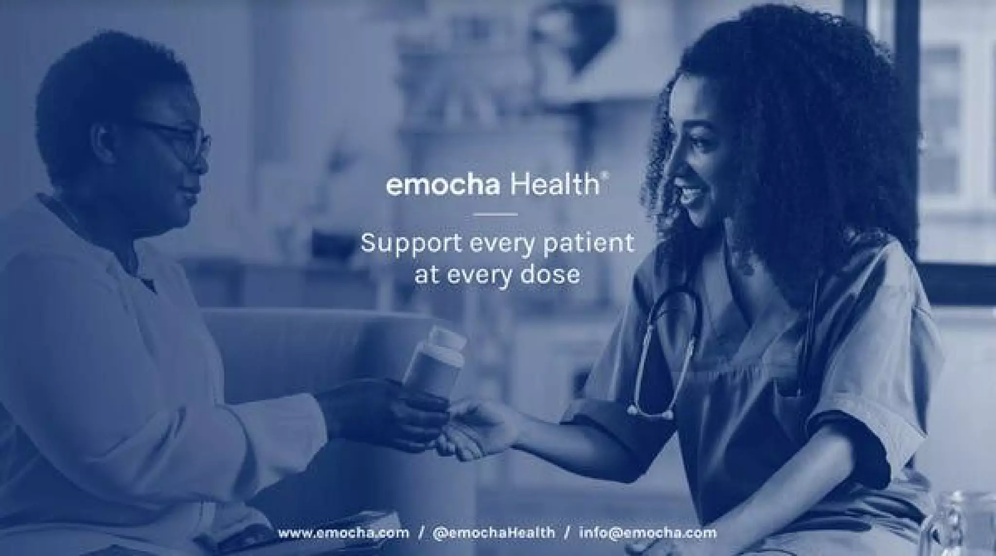 Emocha Health pitch deck slide 1