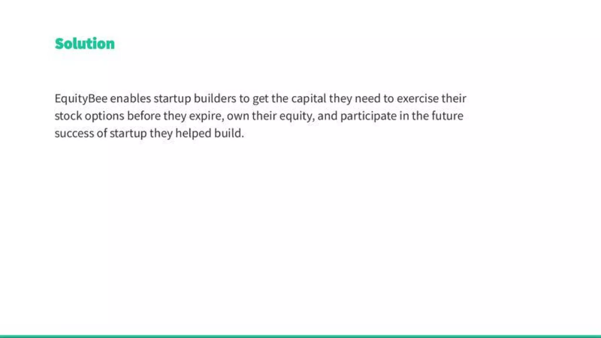 Equity Bee pitch deck slide 3