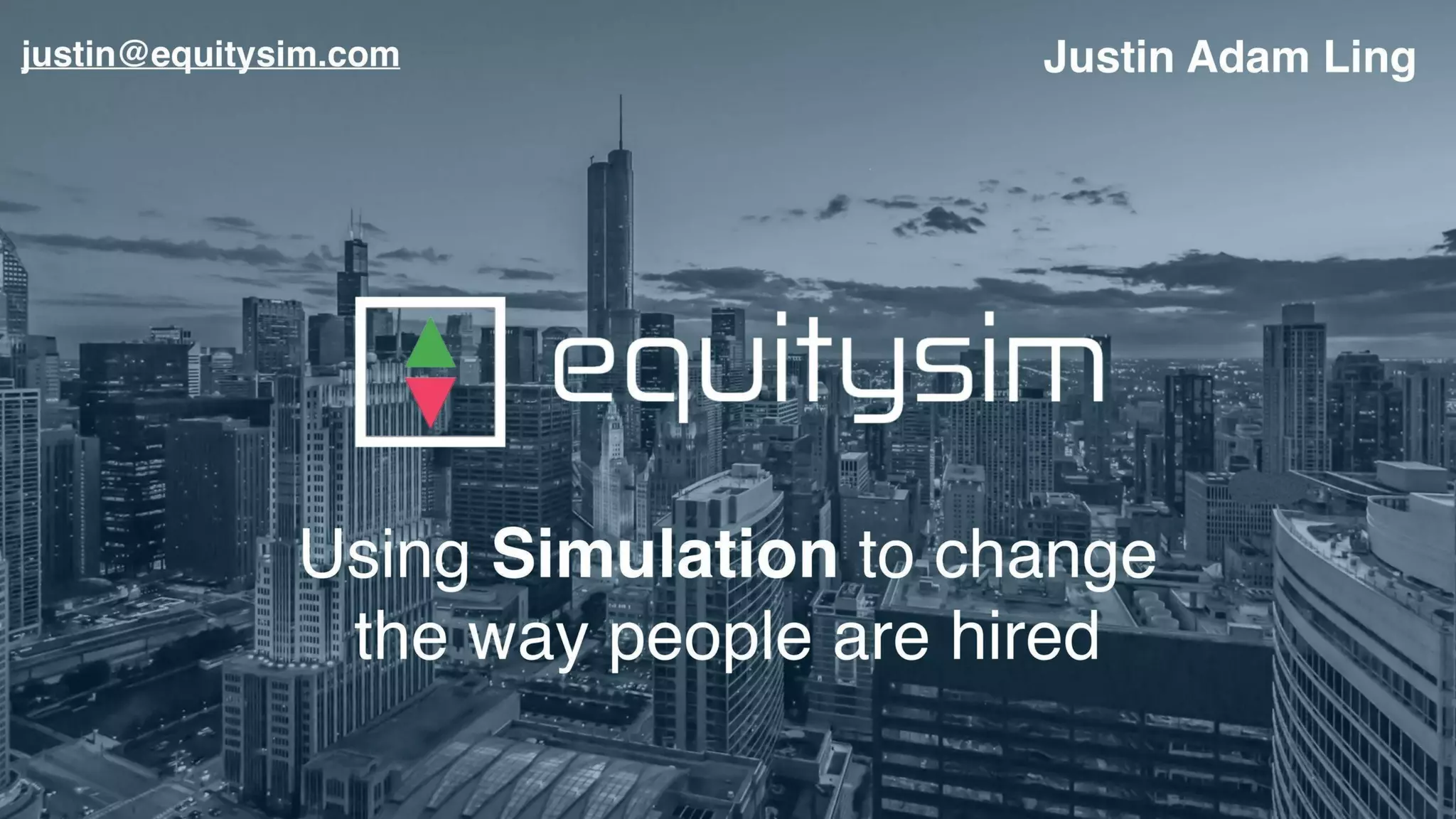 Equity Sim pitch deck slide 1