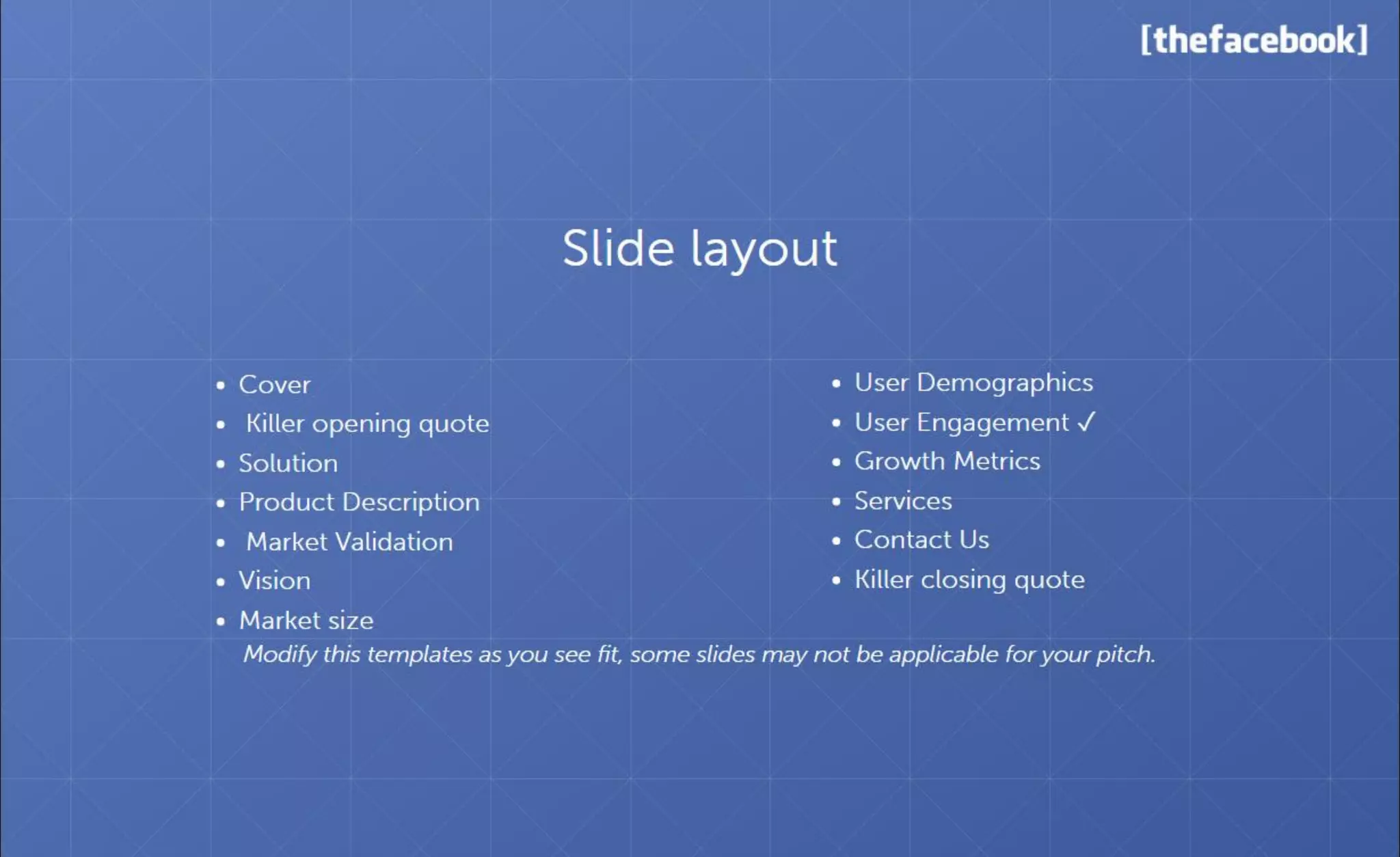 Facebook pitch deck slide 2