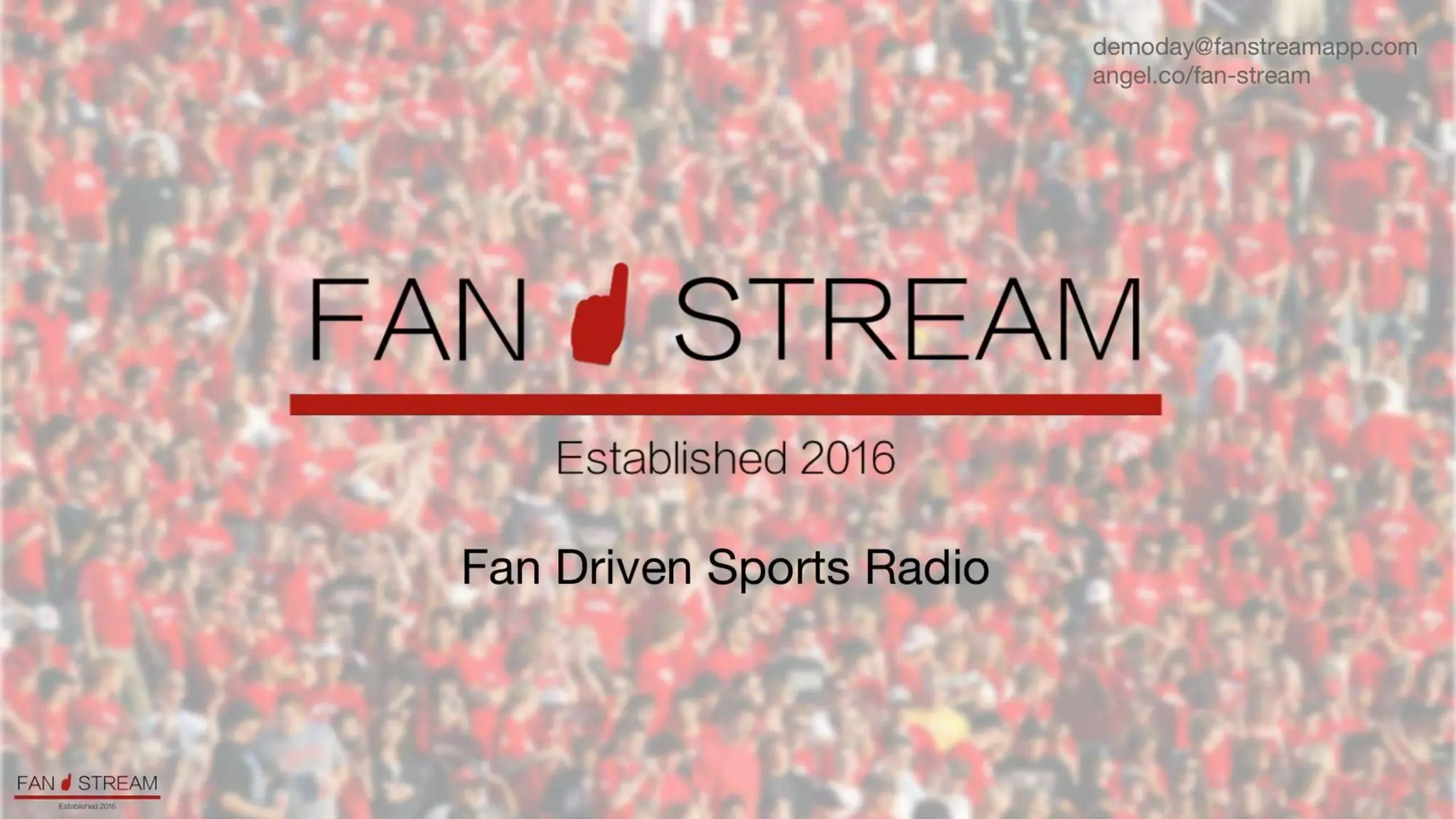 Fan Stream pitch deck slide 1