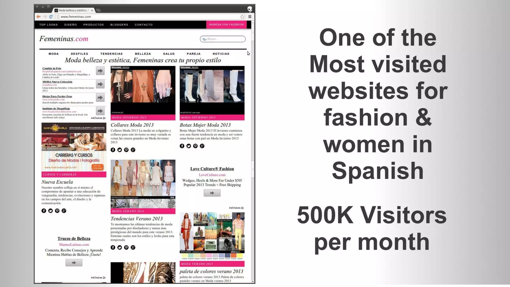 Femeninas pitch deck slide 2