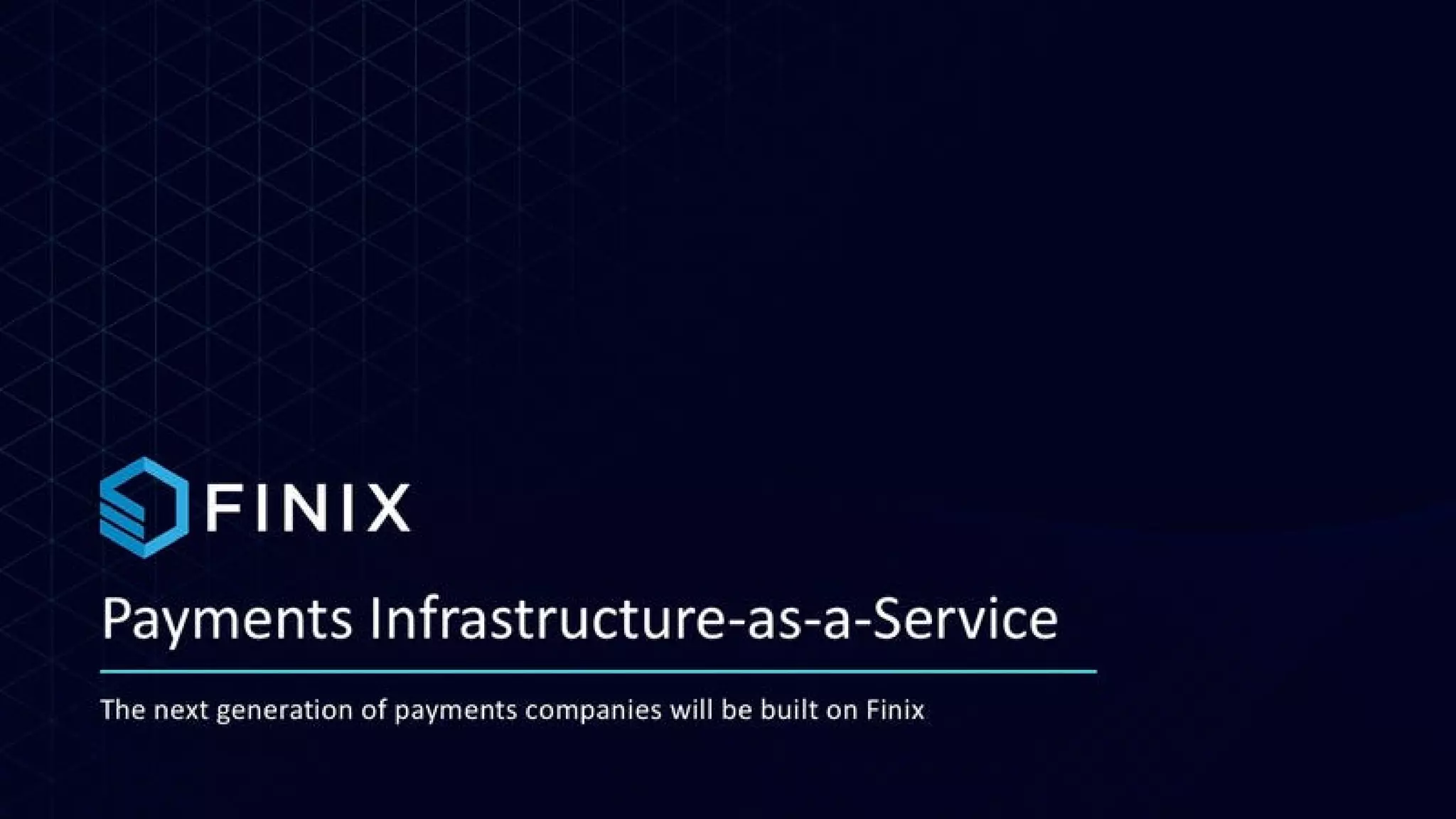 Finix pitch deck slide 1