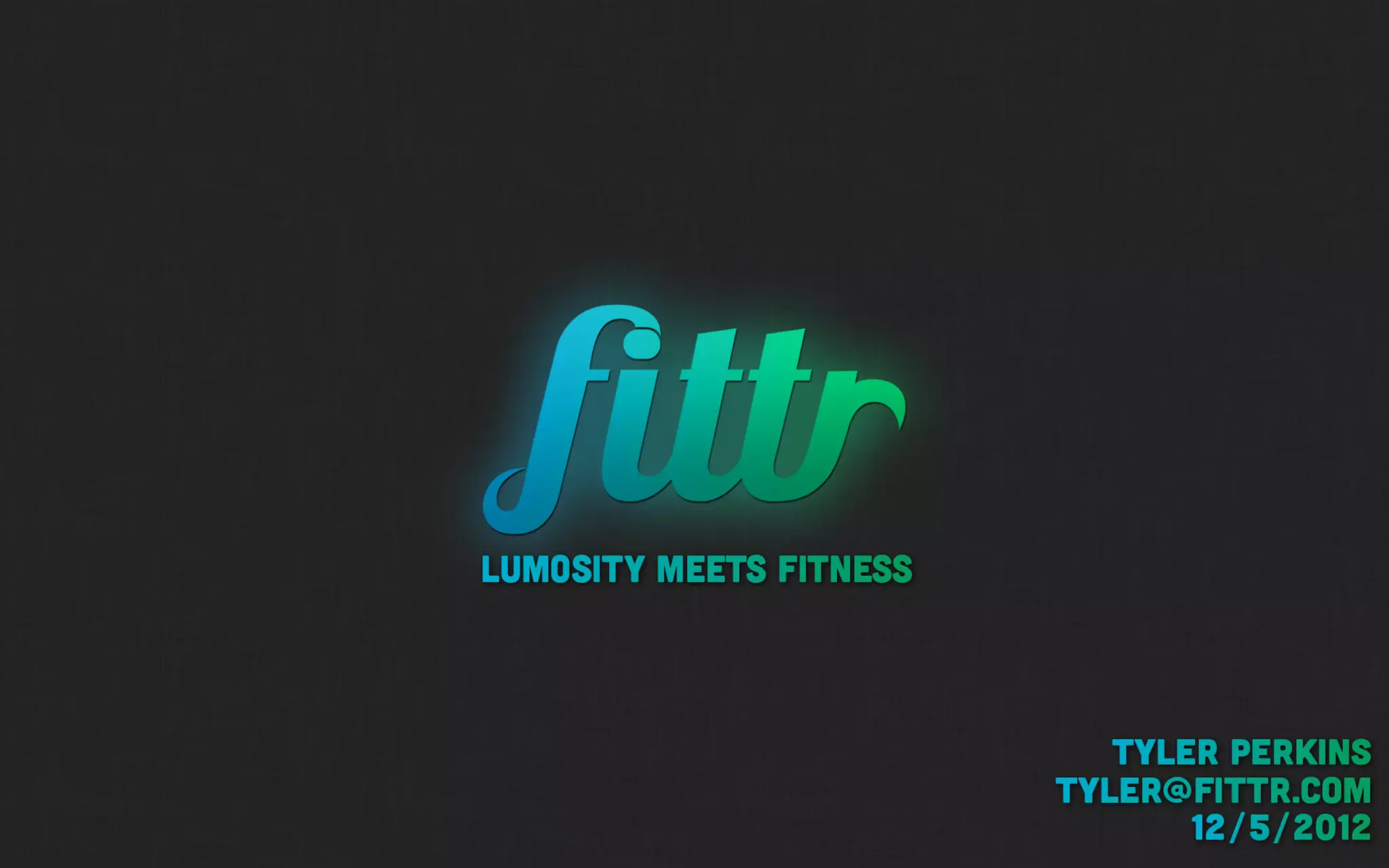 Fittr pitch deck slide 1