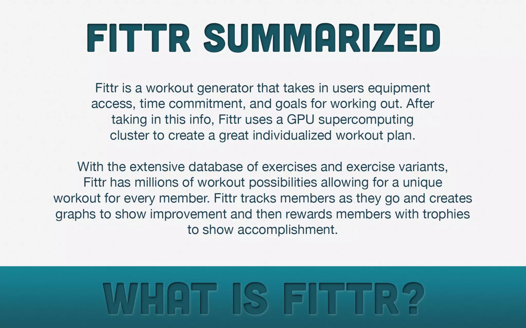 Fittr pitch deck slide 2
