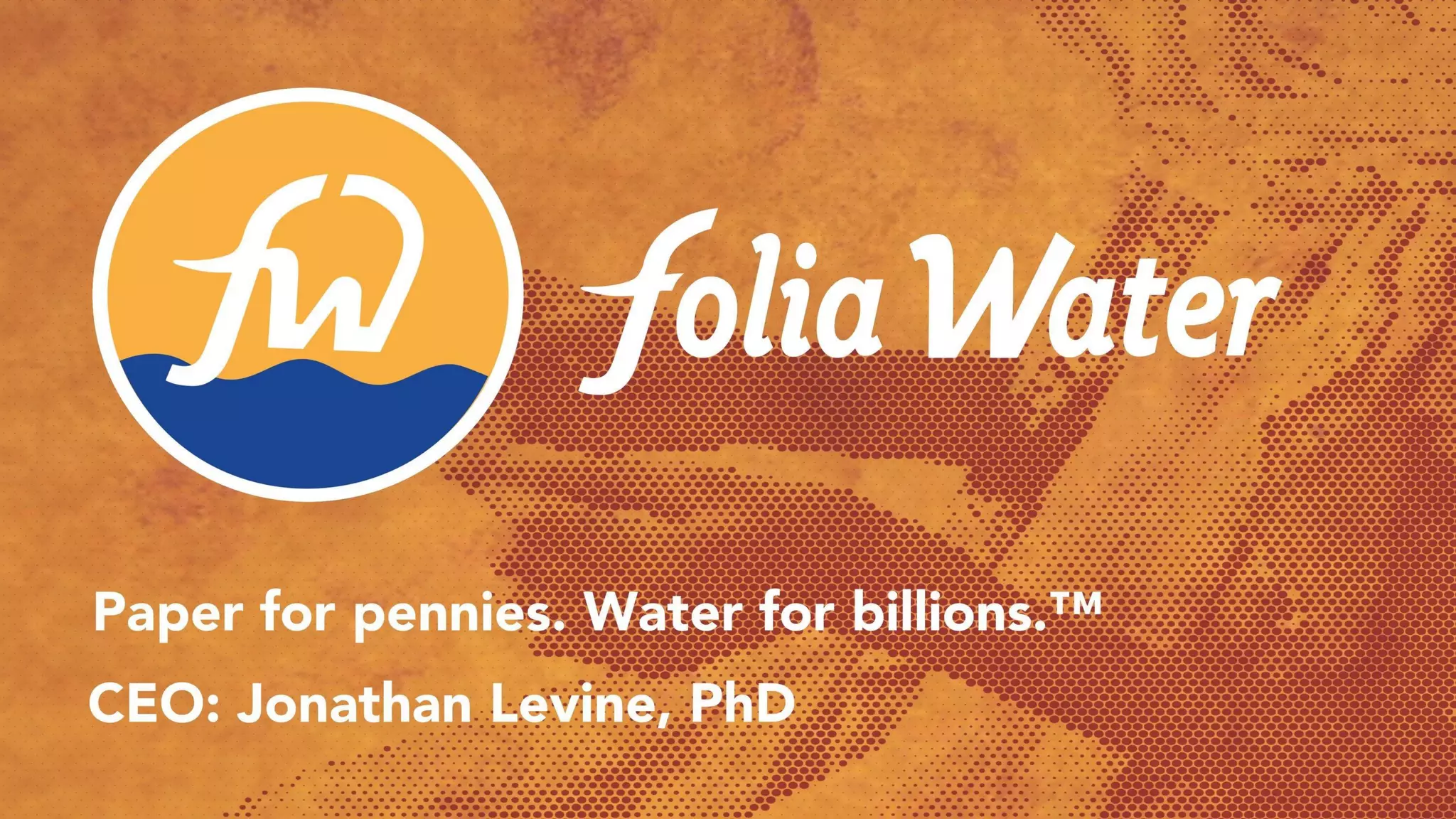 Folia Water pitch deck slide 1